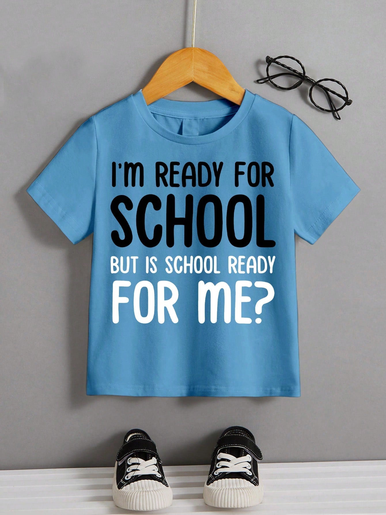 Young Boy's Casual Slogan Printed T-Shirt For Summer