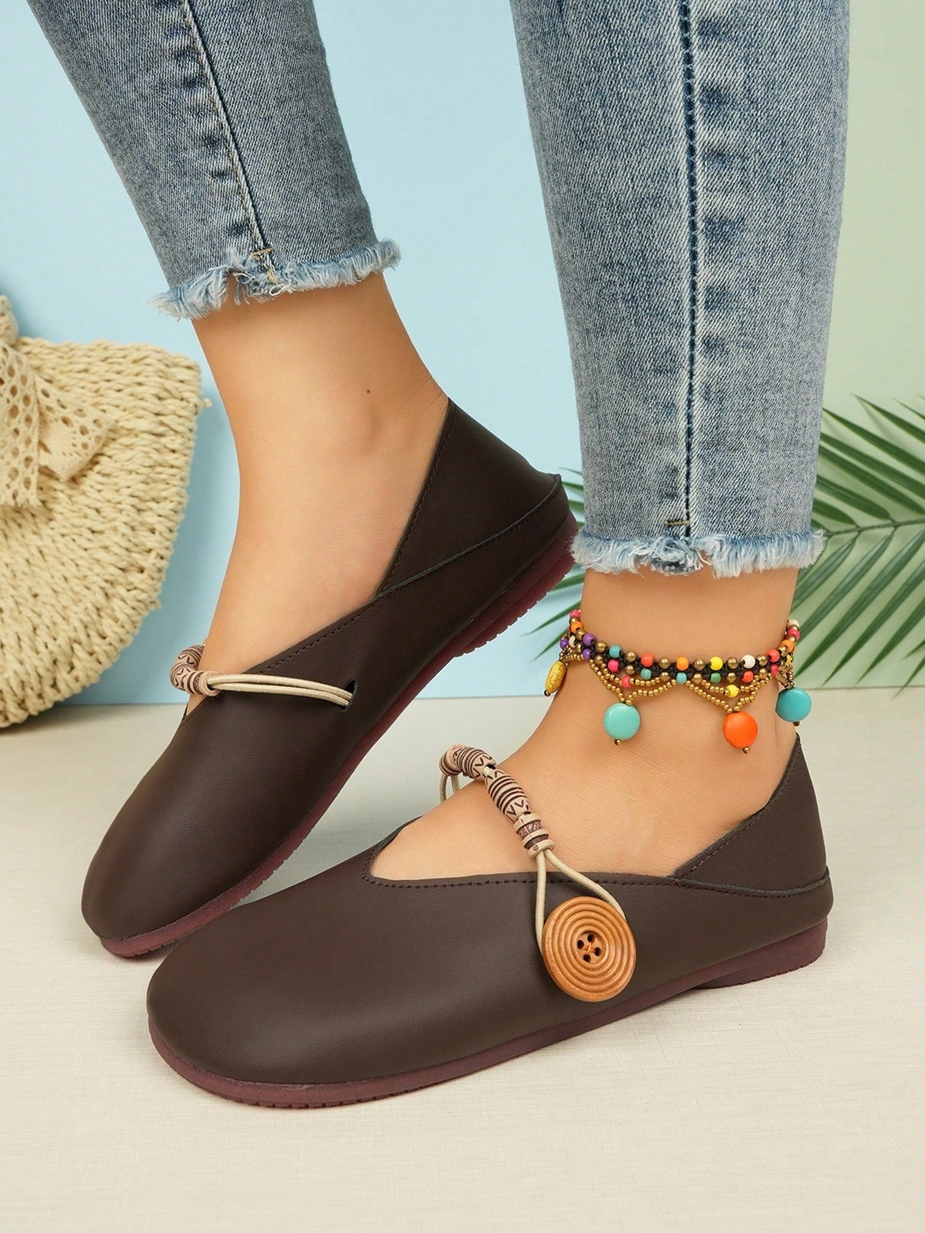 2024 New Arrival Cross-Border Flat Mary Jane Shoes, Soft Sole Leather Shoes, French Style Slip-On Flats For Women, Summer