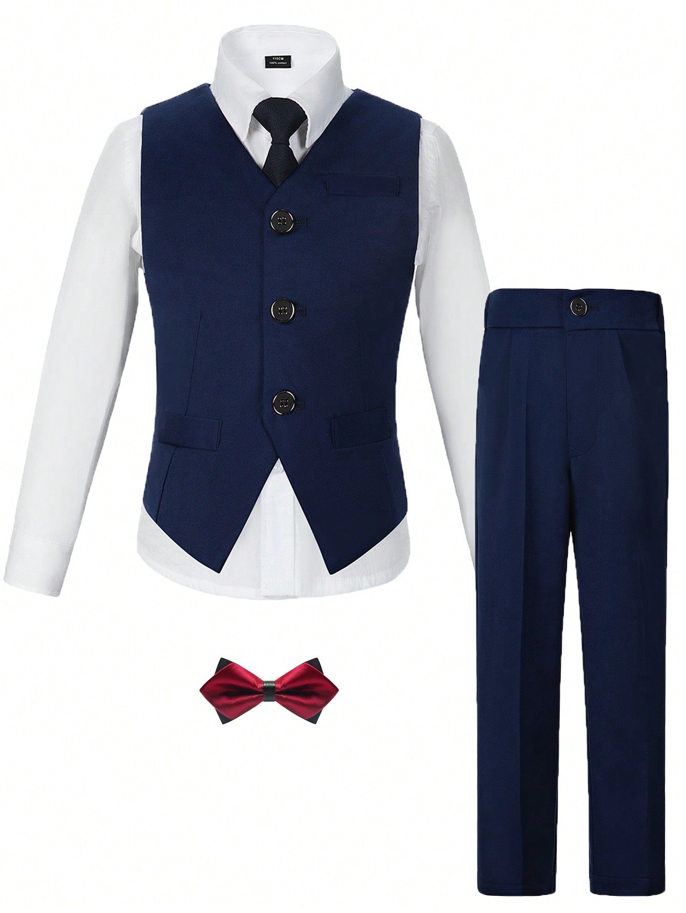 Boys Suits Slim Fit Toddler Tuxedo Suit Set For Dress Clothes Kids Wedding Ring Bearer Outfit