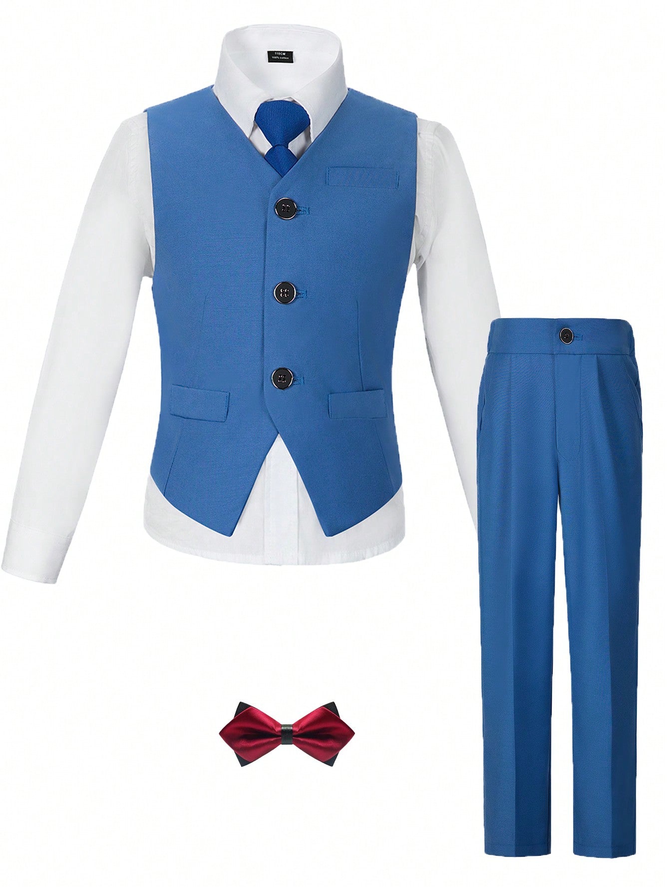 Boys Suits Slim Fit Toddler Tuxedo Suit Set For Dress Clothes Kids Wedding Ring Bearer Outfit