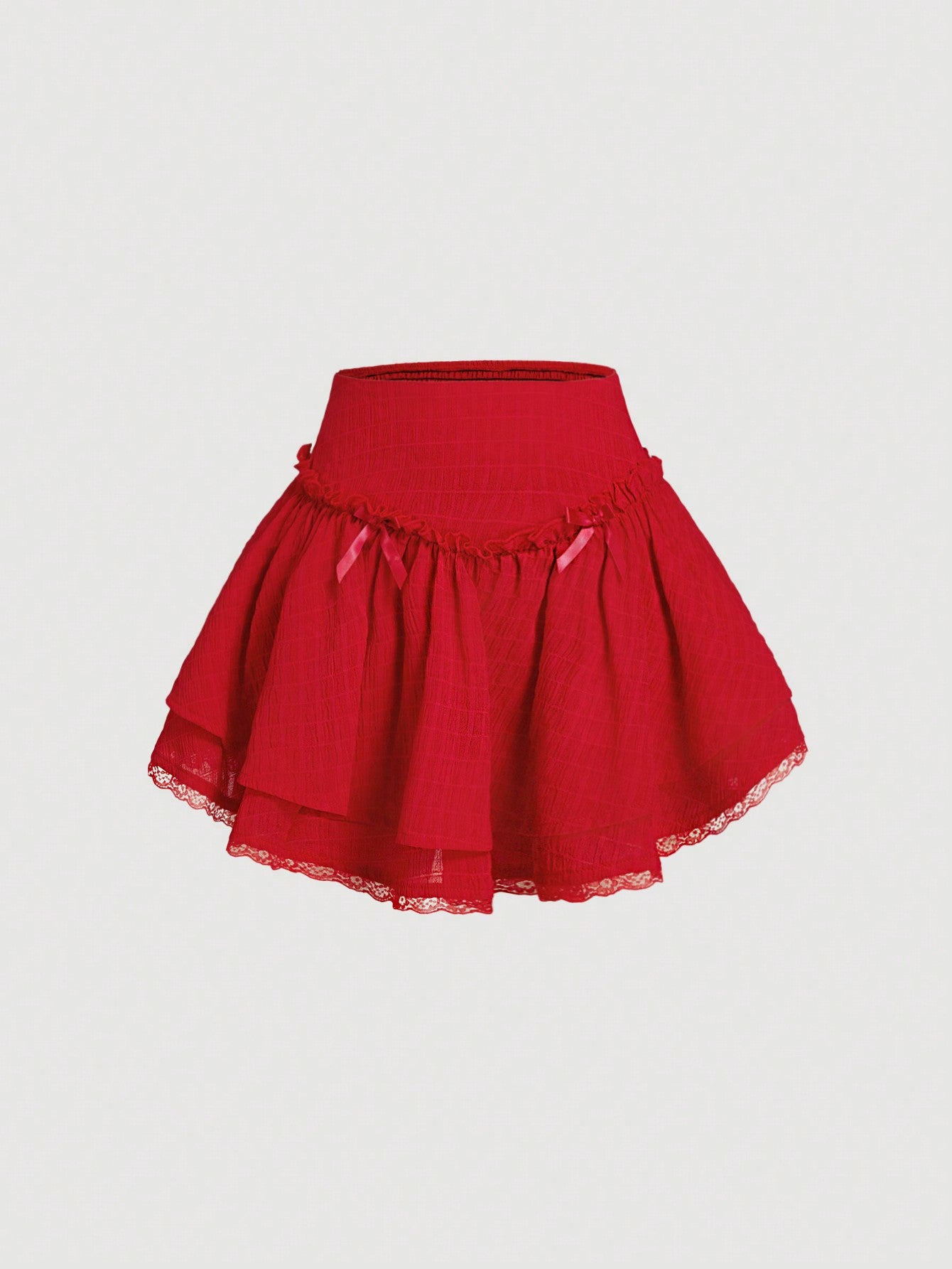 Women High Waisted Multi-Layered Ruffle Pleated Skirt With Versatile Style