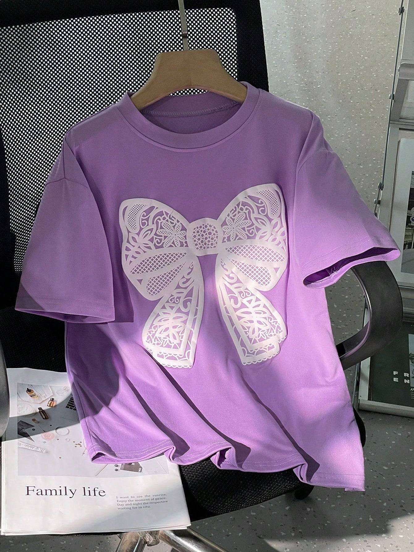 Tween Girl Butterfly Print Tee For Summer