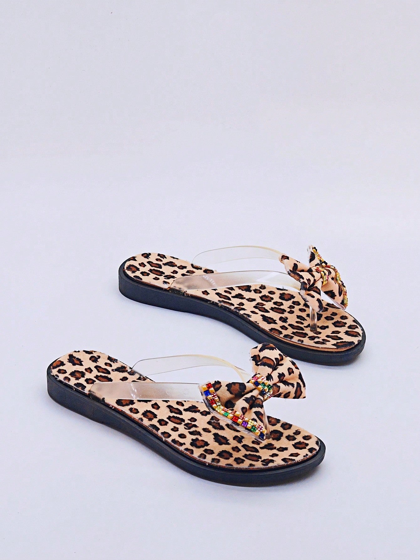 Women Braided Design Thong Sandals, Vacation Summer PVC Flat Sandals