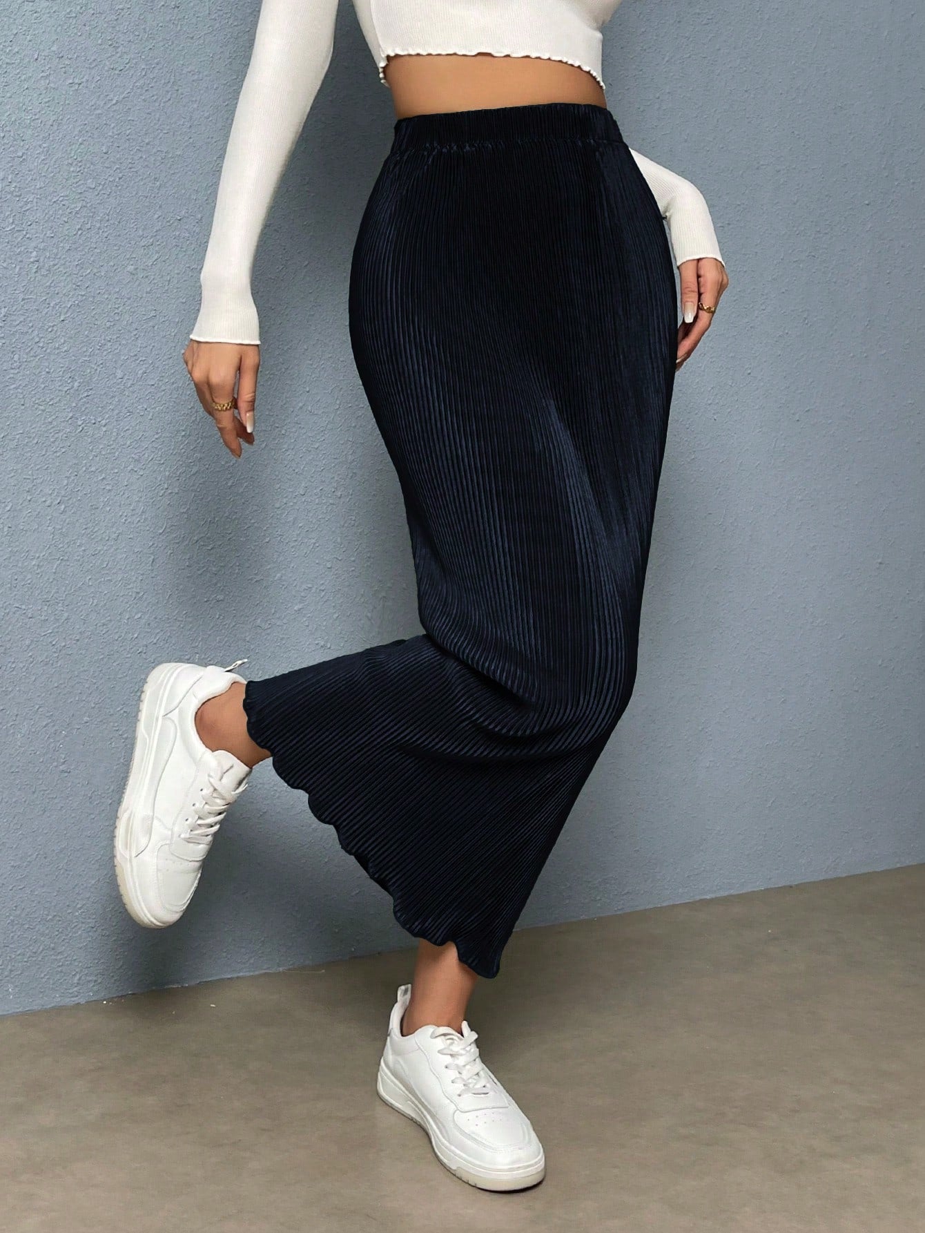 Women's Solid Color Minimalist Casual Long Dress