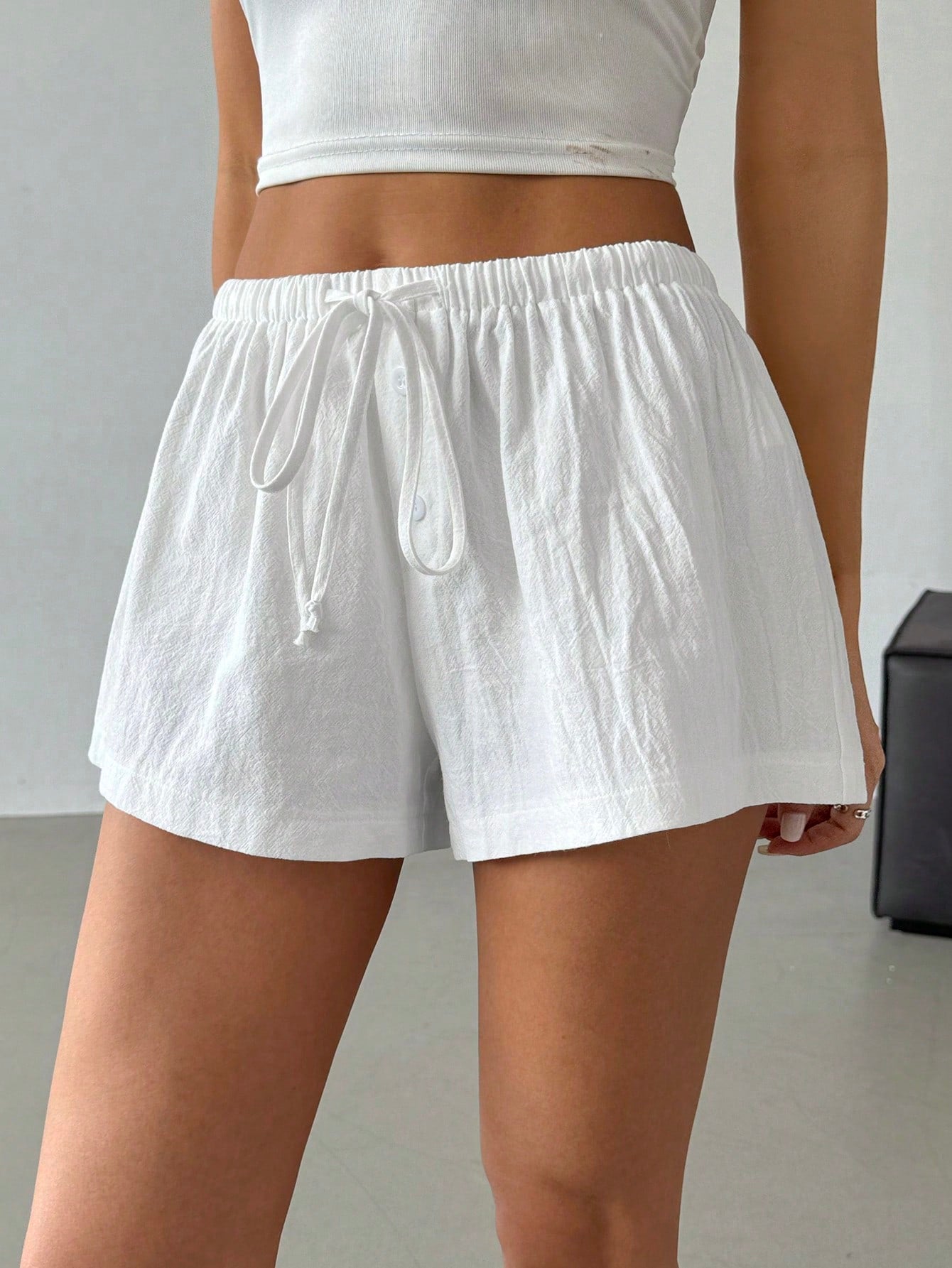 Women's Summer Casual Striped Drawstring Waist Shorts