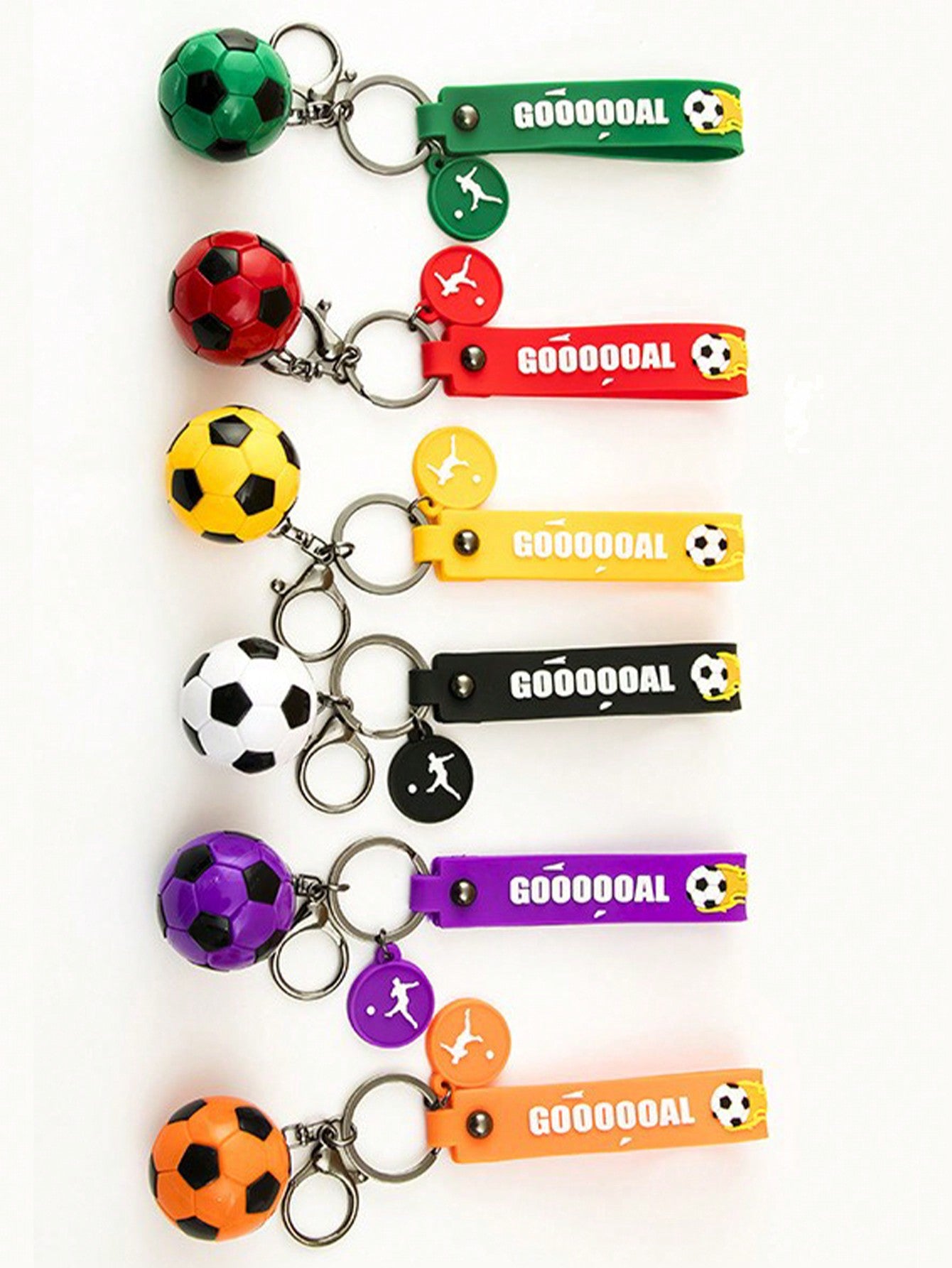 1pc Durable Multi-Color Football/Soccer Pendant, Key Chain, Resin Crafted, Fashion Sports Fan Accessory