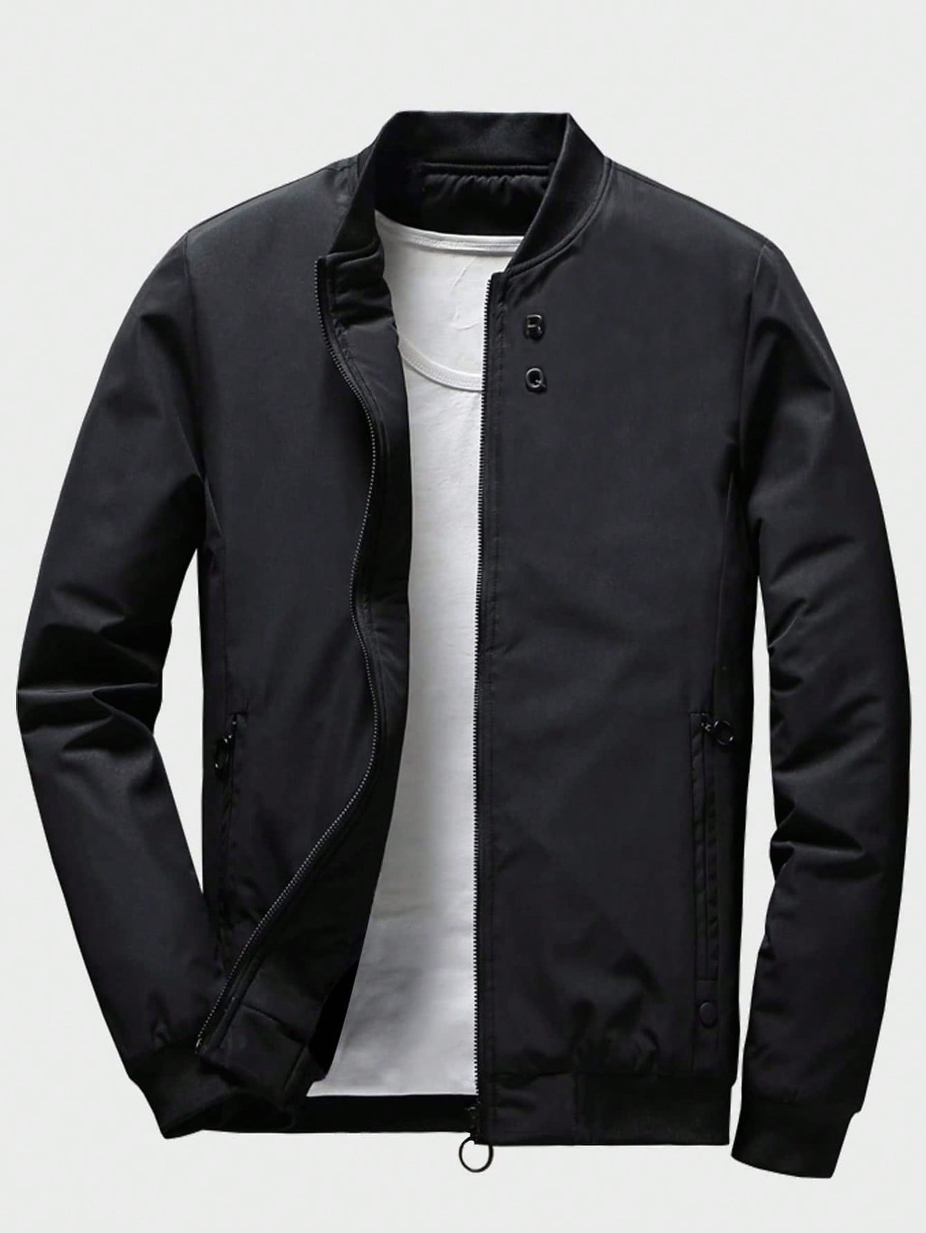 Men Zip Up Bomber Jacket