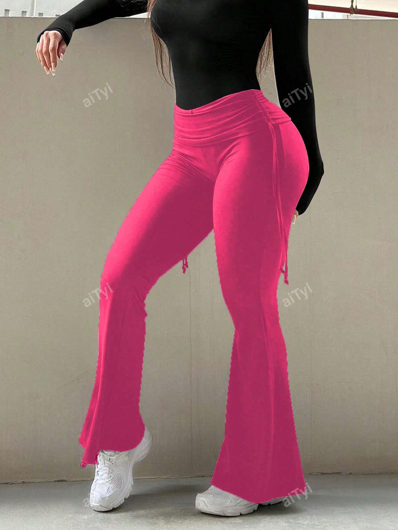 Women's Casual Sports Style Pants, All-Match American Hot Girl Style Slim-Fit Flared Trousers