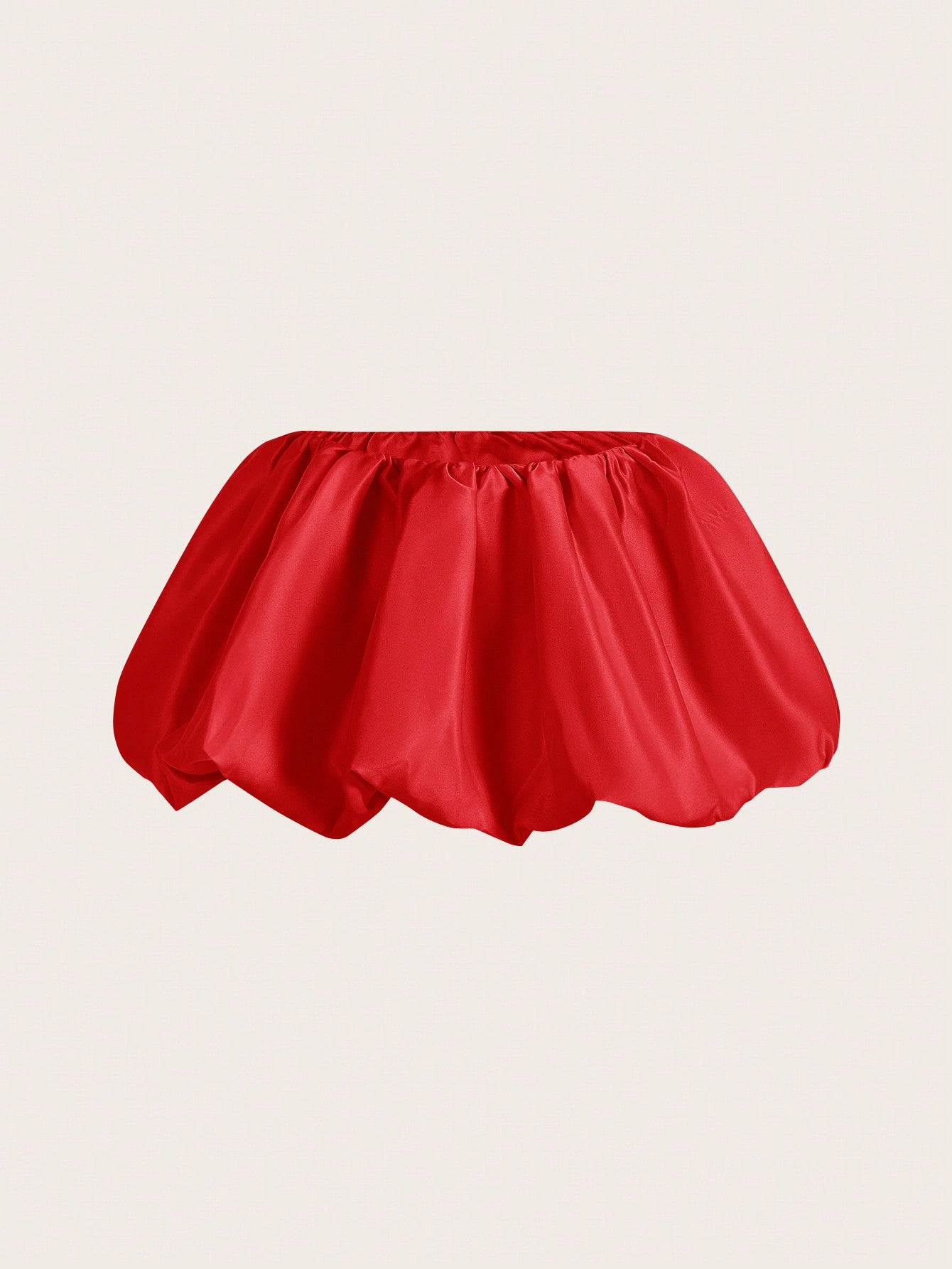 Y2k Spring Solid Color Low Waist Pleated Bubble Fower Mini  Skirt