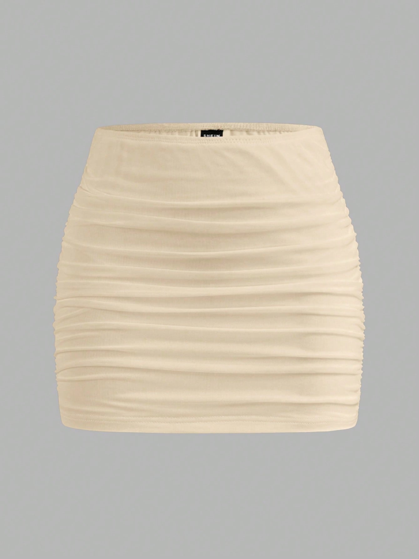 Mesh Double-Layer Perspective Hip-Wrapped Mini Skirt