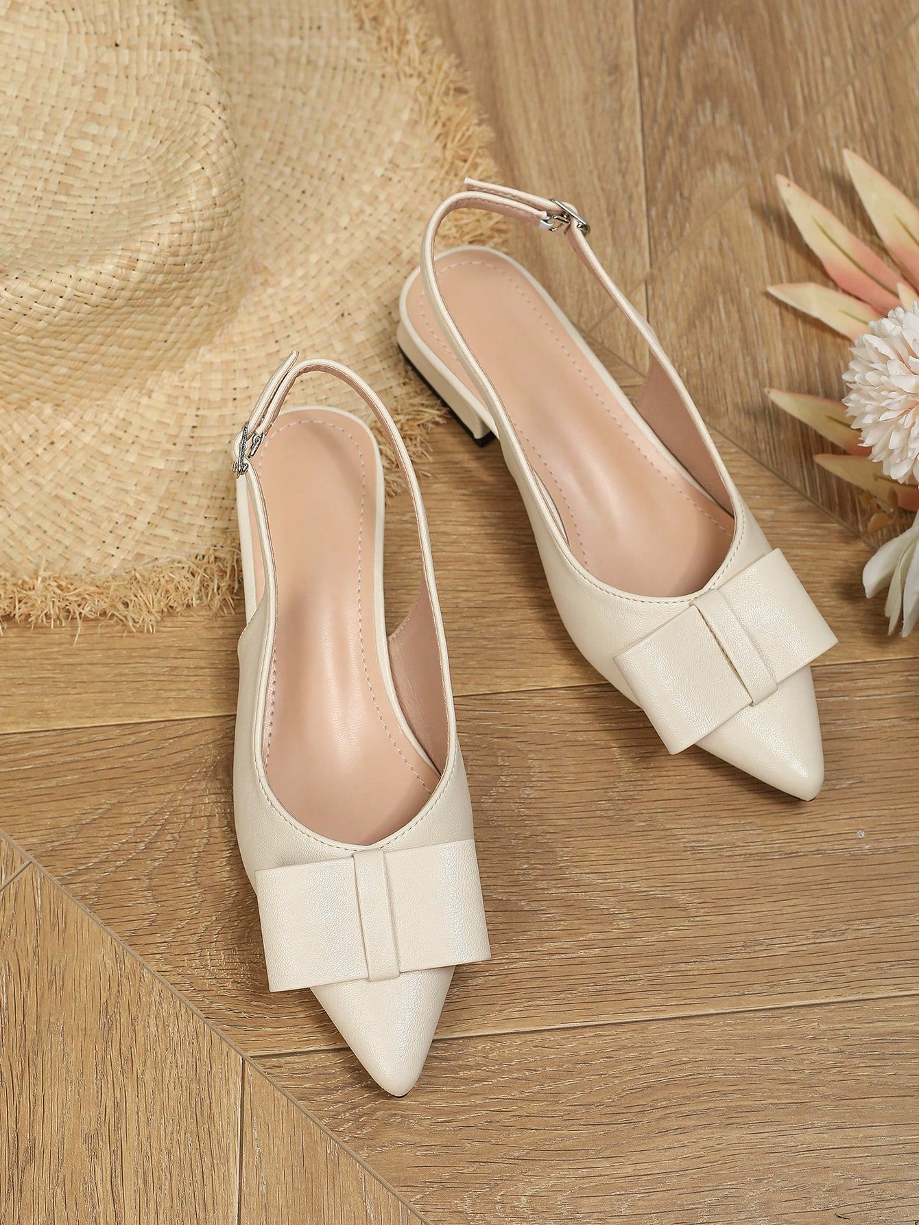 Summer New Fashion Fairy Style Women's Shoes, Chunky/Low Heel, Bowknot Decorated, Pointed/Covered Toe, Backless Sandals