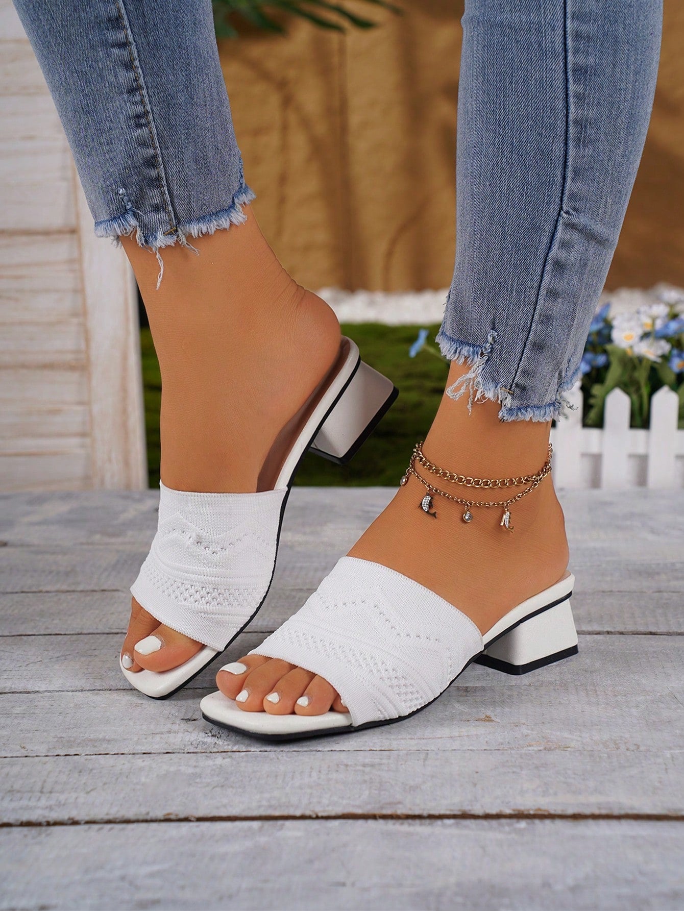 Breathable Knit Wedge Sandals Leading Fashion