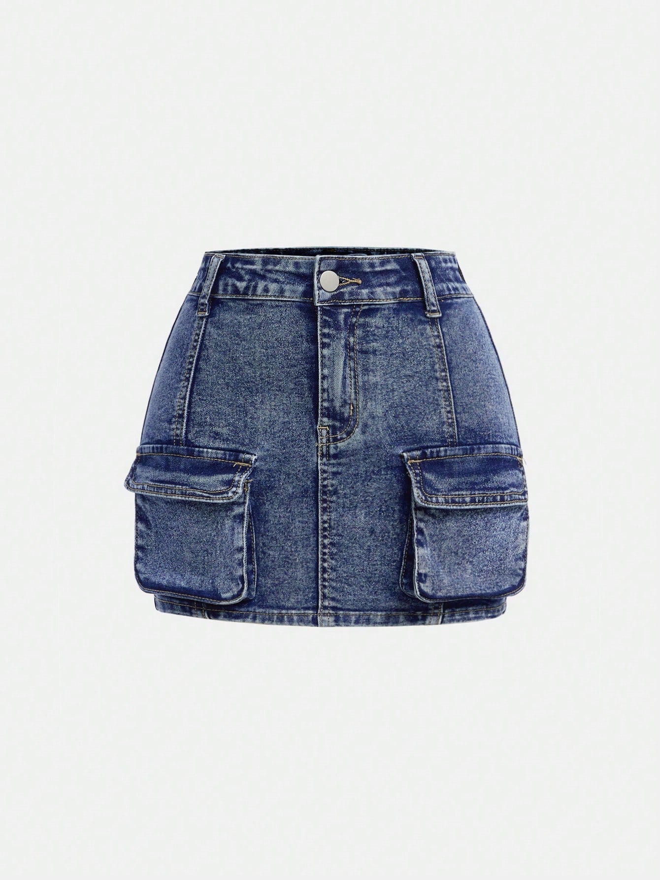 Streecool Kids Tween Girls Denim Utility Skirt With Pockets