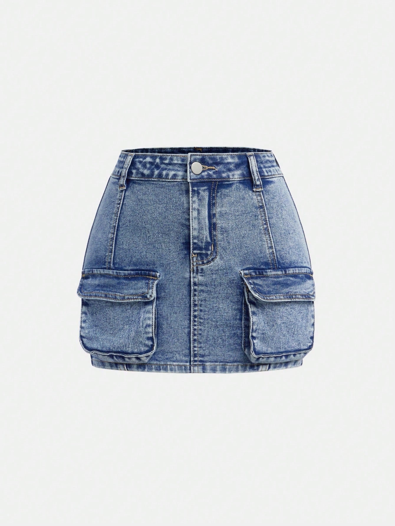 Streecool Kids Tween Girls Denim Utility Skirt With Pockets