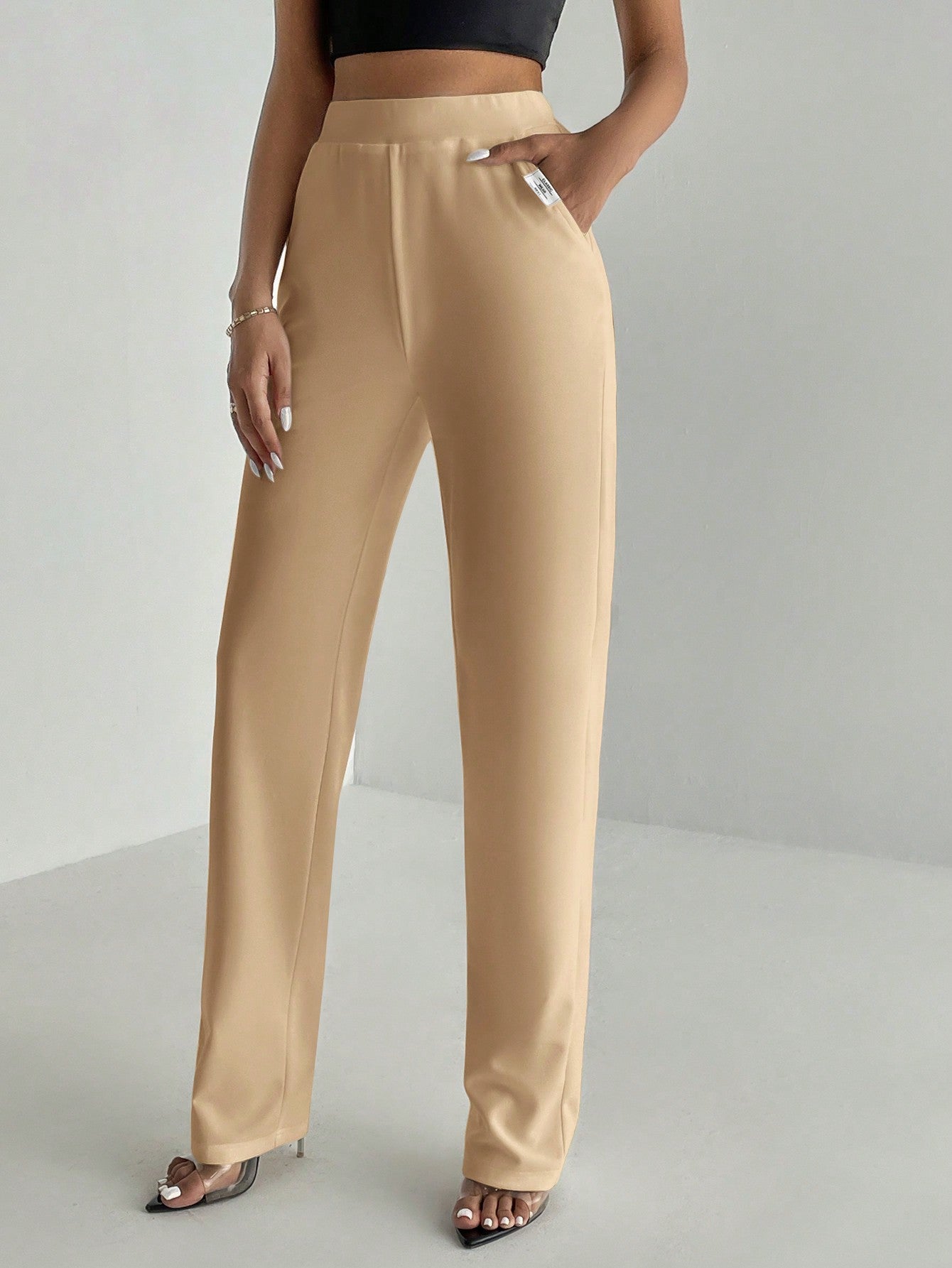 Tall Slant Pocket Straight Leg Pants