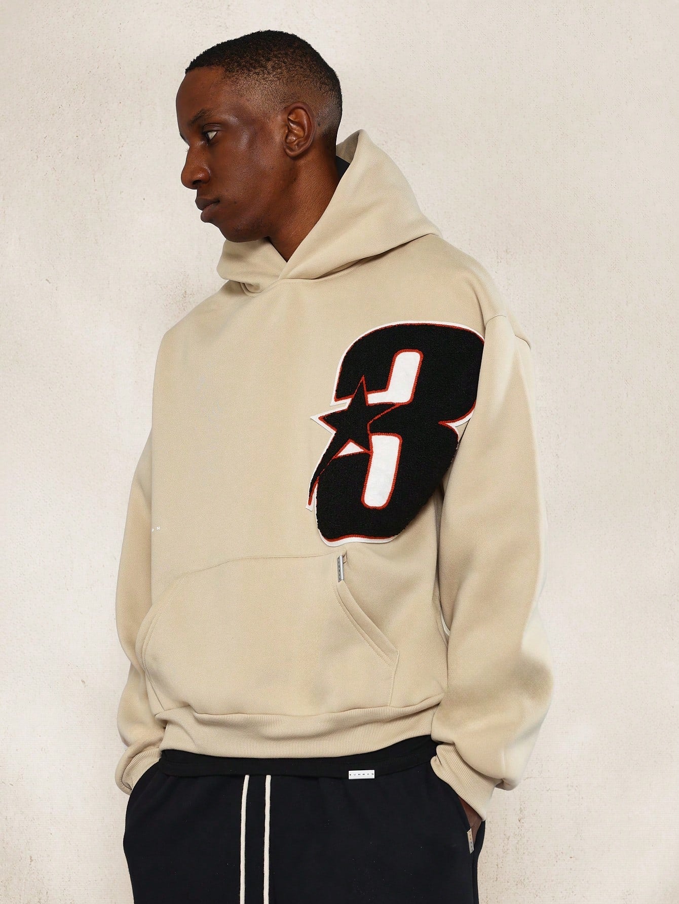 Overhead Hoodie With Applique Embroidery College Ready