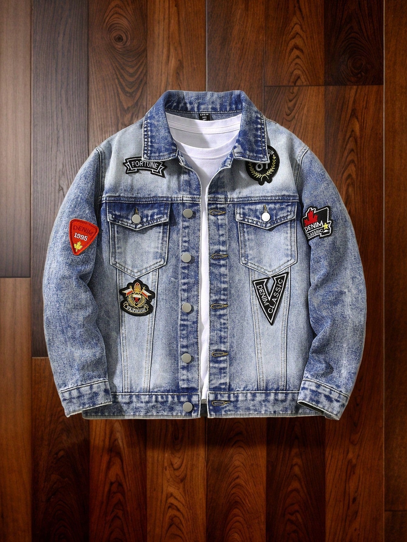 Streecool Kids Tween Boy's Vintage Distressed Denim Jean Jacket