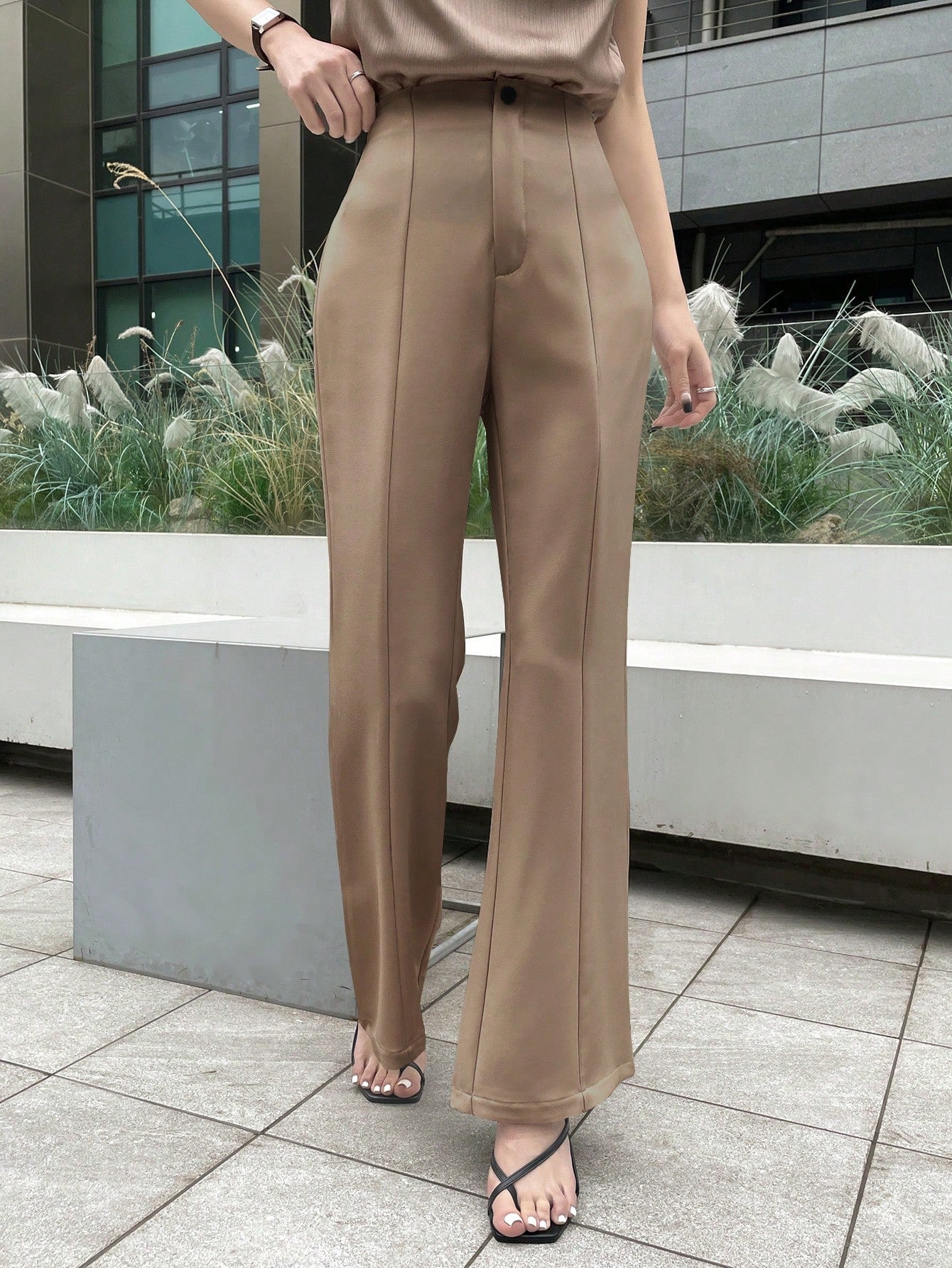 High Waist Flare Leg Pants