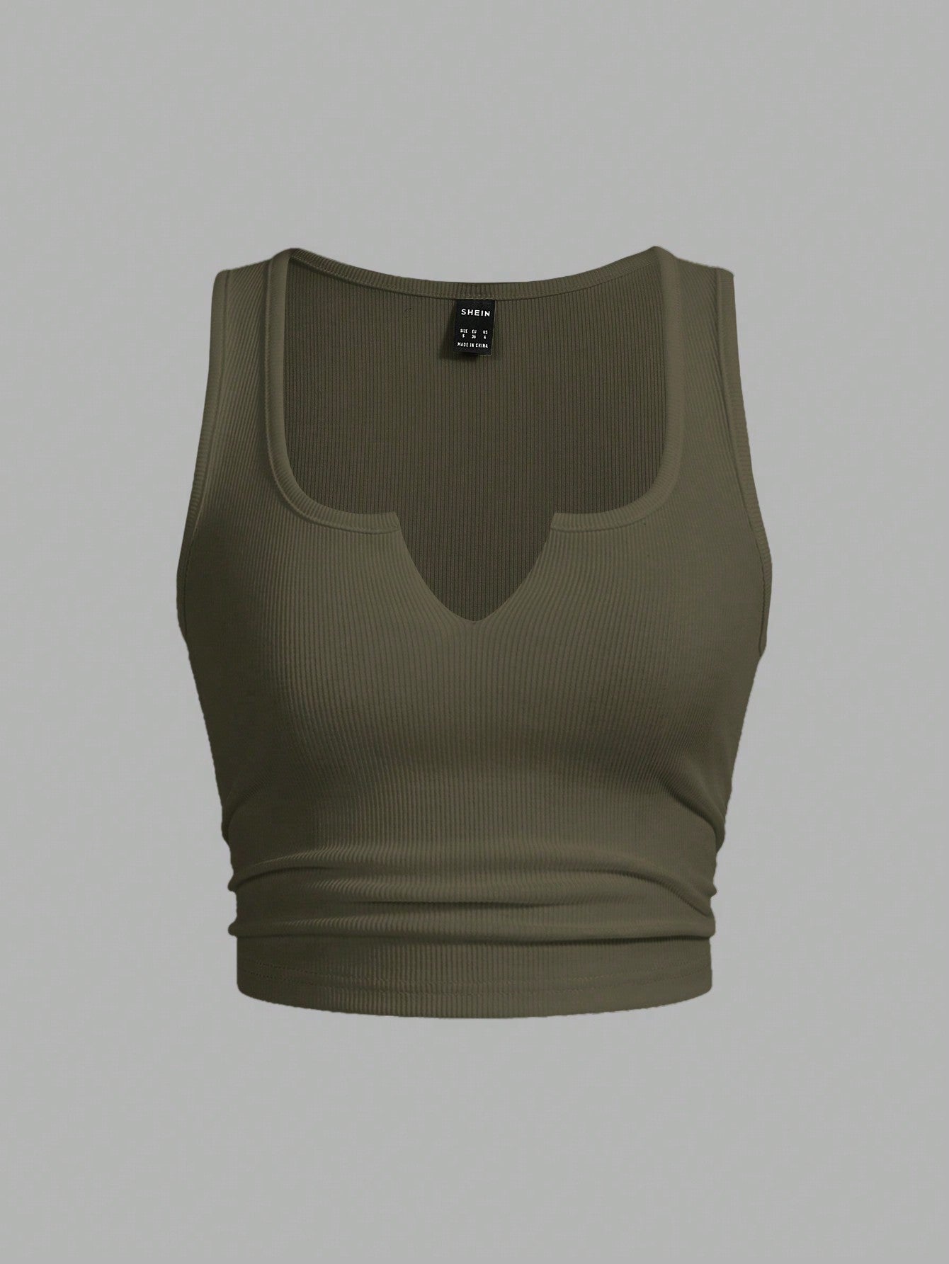 Women's 2024 Summer Fine Knit Ribbed Multipurpose Sleeveless Short Top With Solid Color And Asymmetrical Neckline