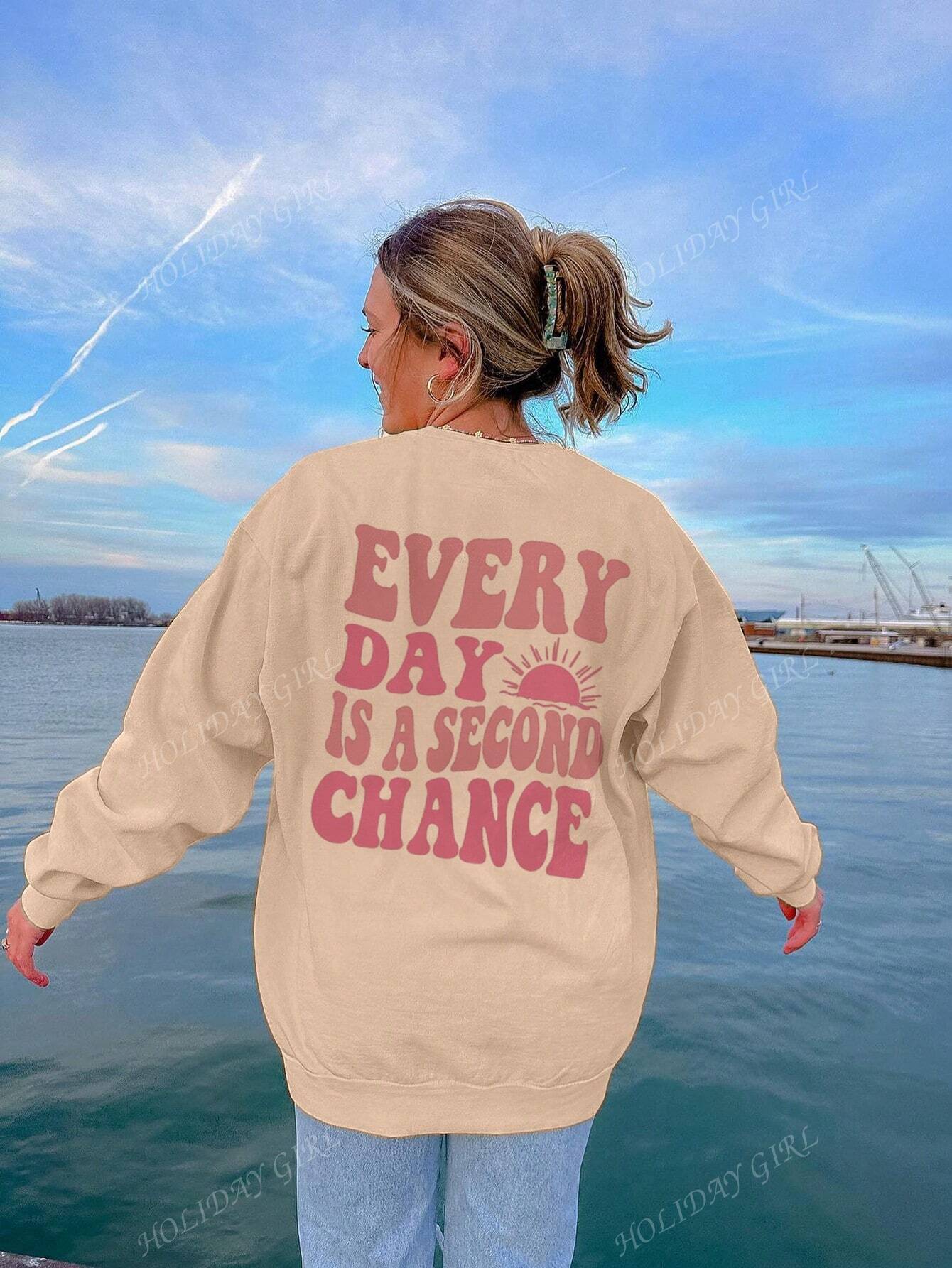 Women's Colorful Printed Simple Daily Long Sleeve Sweatshirt