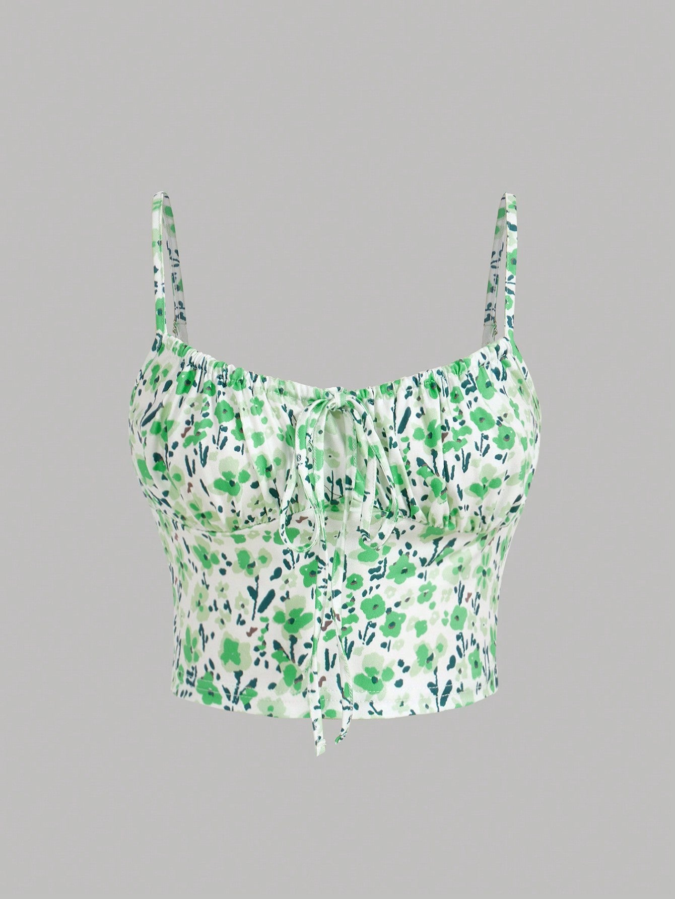 Ladies' Floral Print Crop Cami Top Perfect For An Elegant Vacation