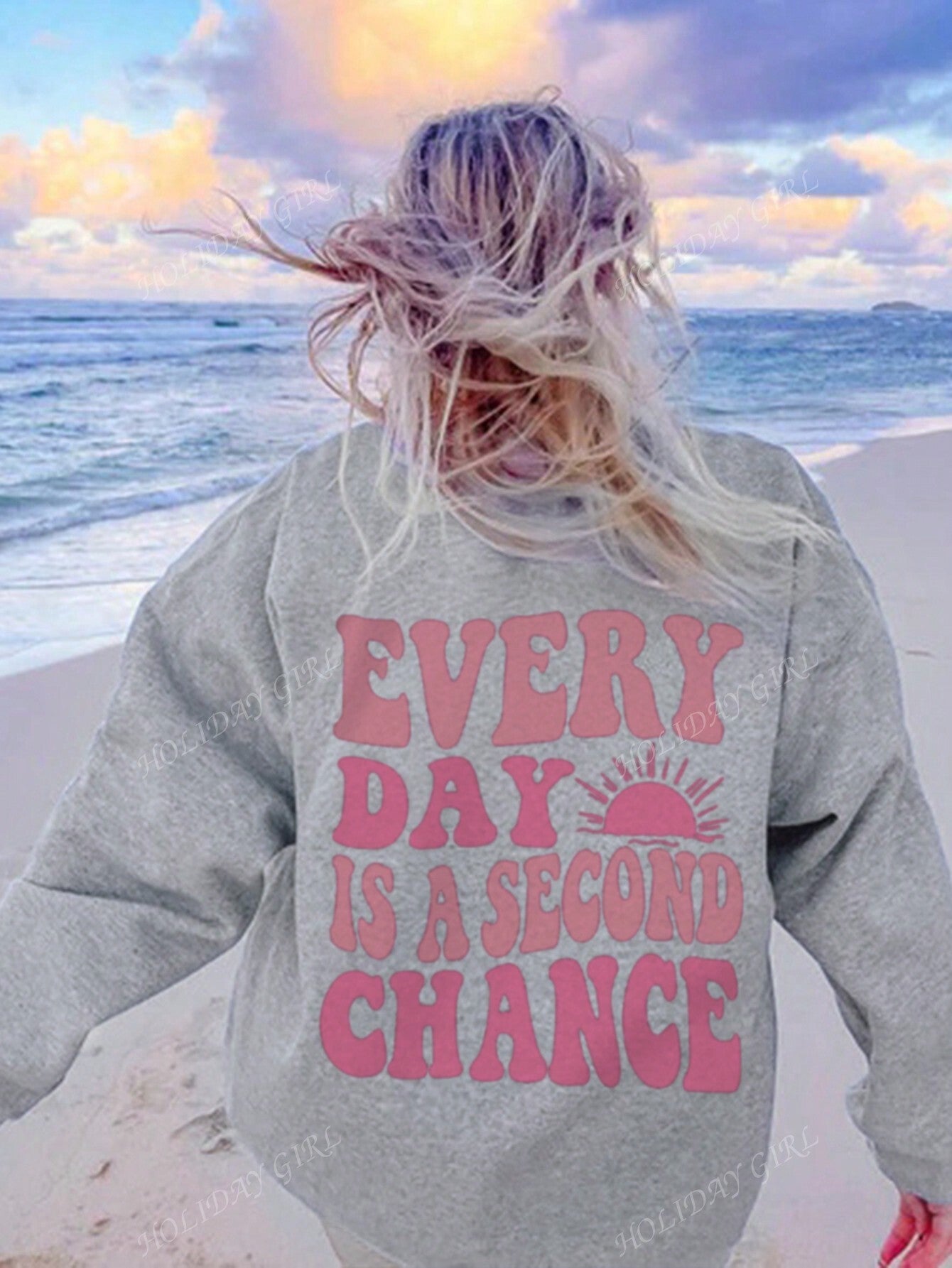 Women's Colorful Printed Simple Daily Long Sleeve Sweatshirt