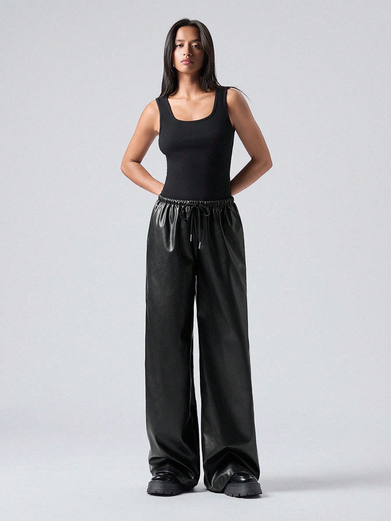 Black Soft Knitted Lounge Pants