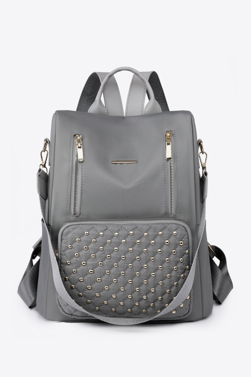 Zipper Pocket Beaded Backpack