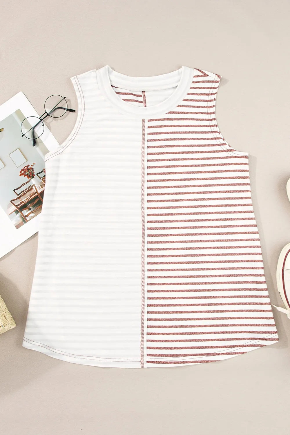 Striped Round Neck Tank