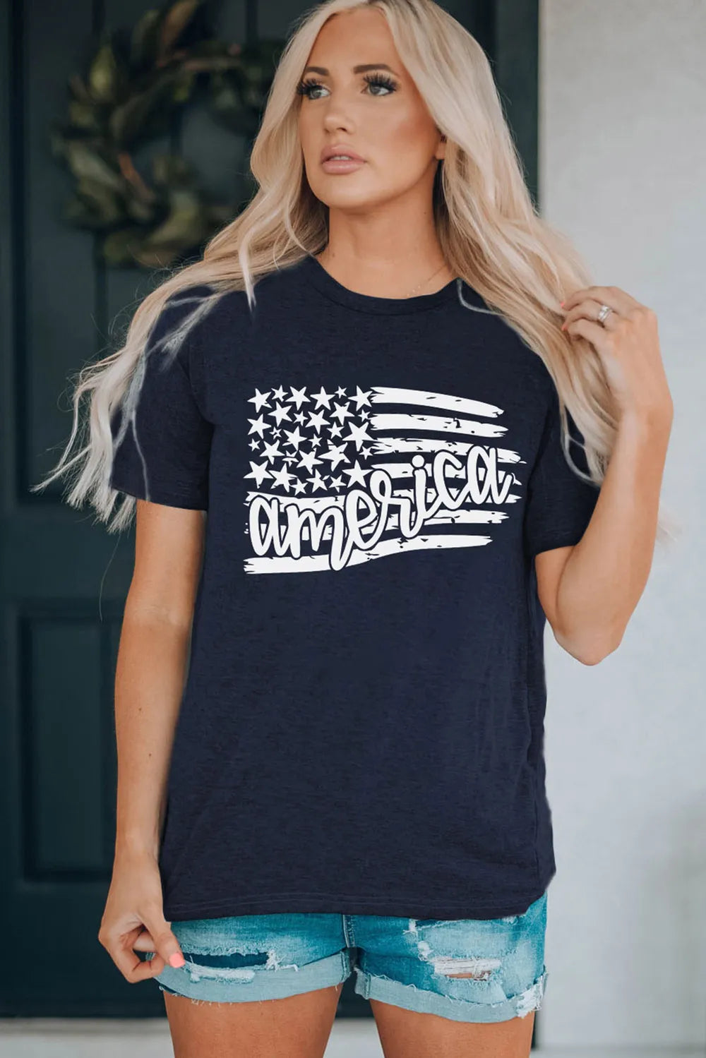 AMERICA US Flag Graphic Tee