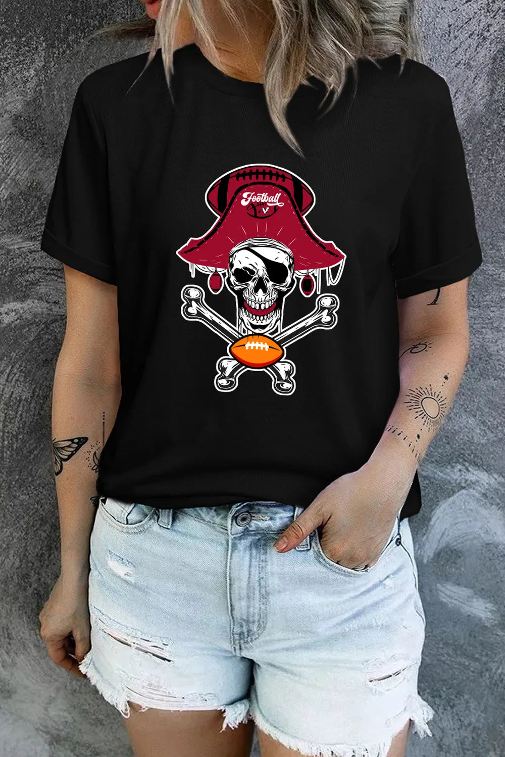 Skeleton Graphic Short Sleeve T-Shirt