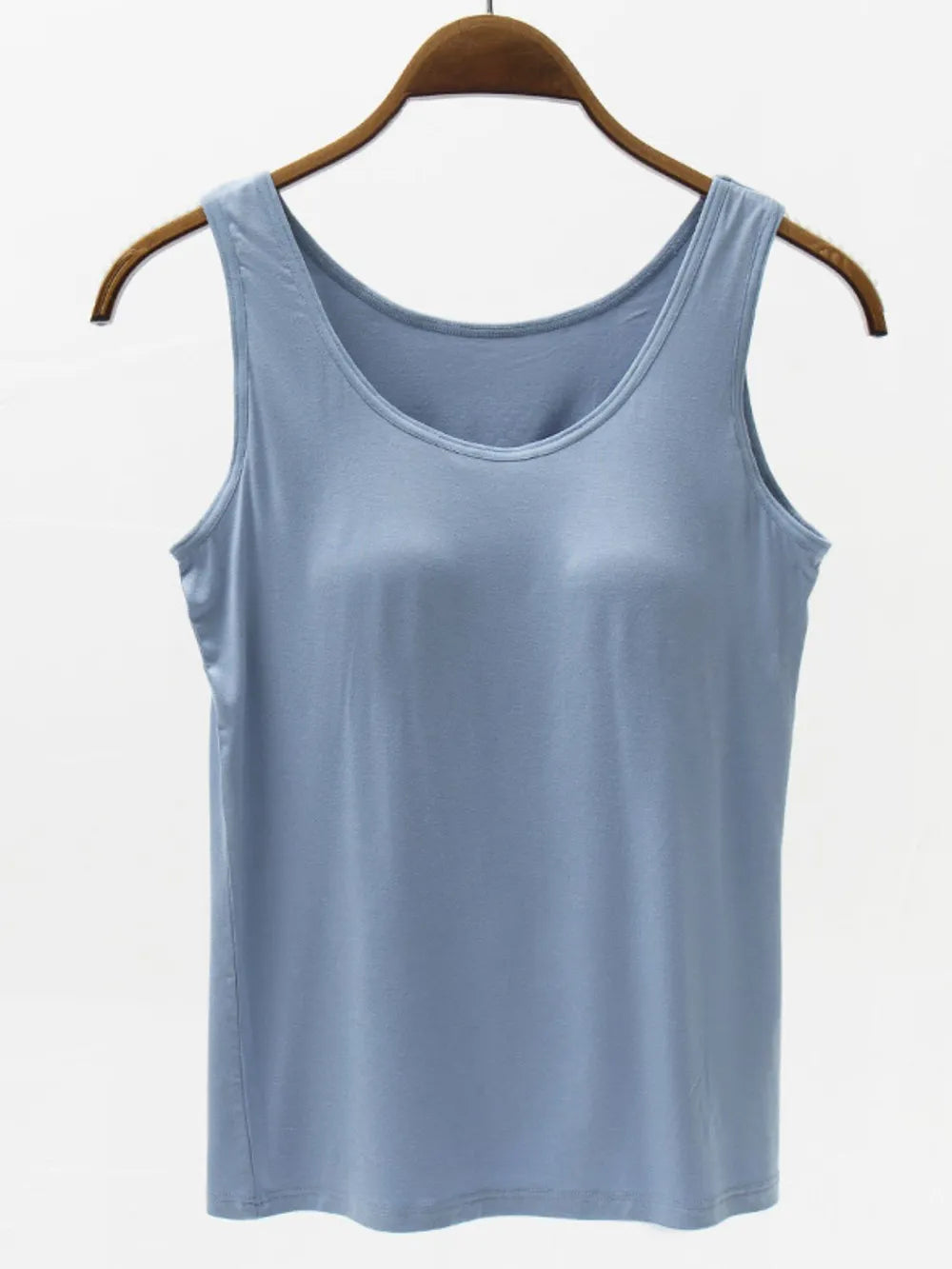 Full Size Wide Strap Modal Tank with Bra