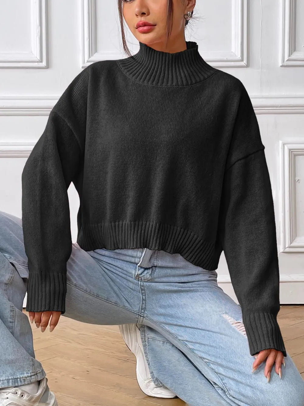 Turtleneck Long Sleeve Sweater