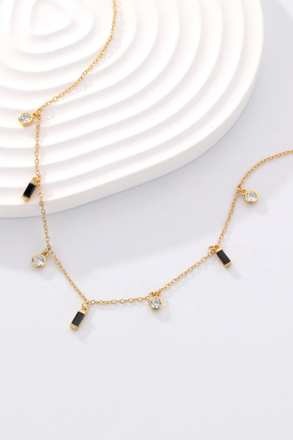 18K Gold Plated Multi-Charm Chain Necklace