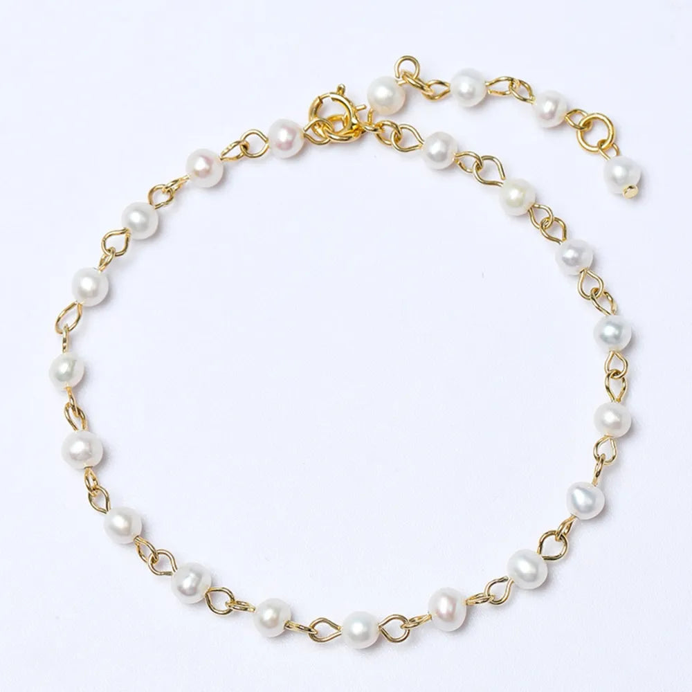 925 Sterling Silver Pearl Bracelet