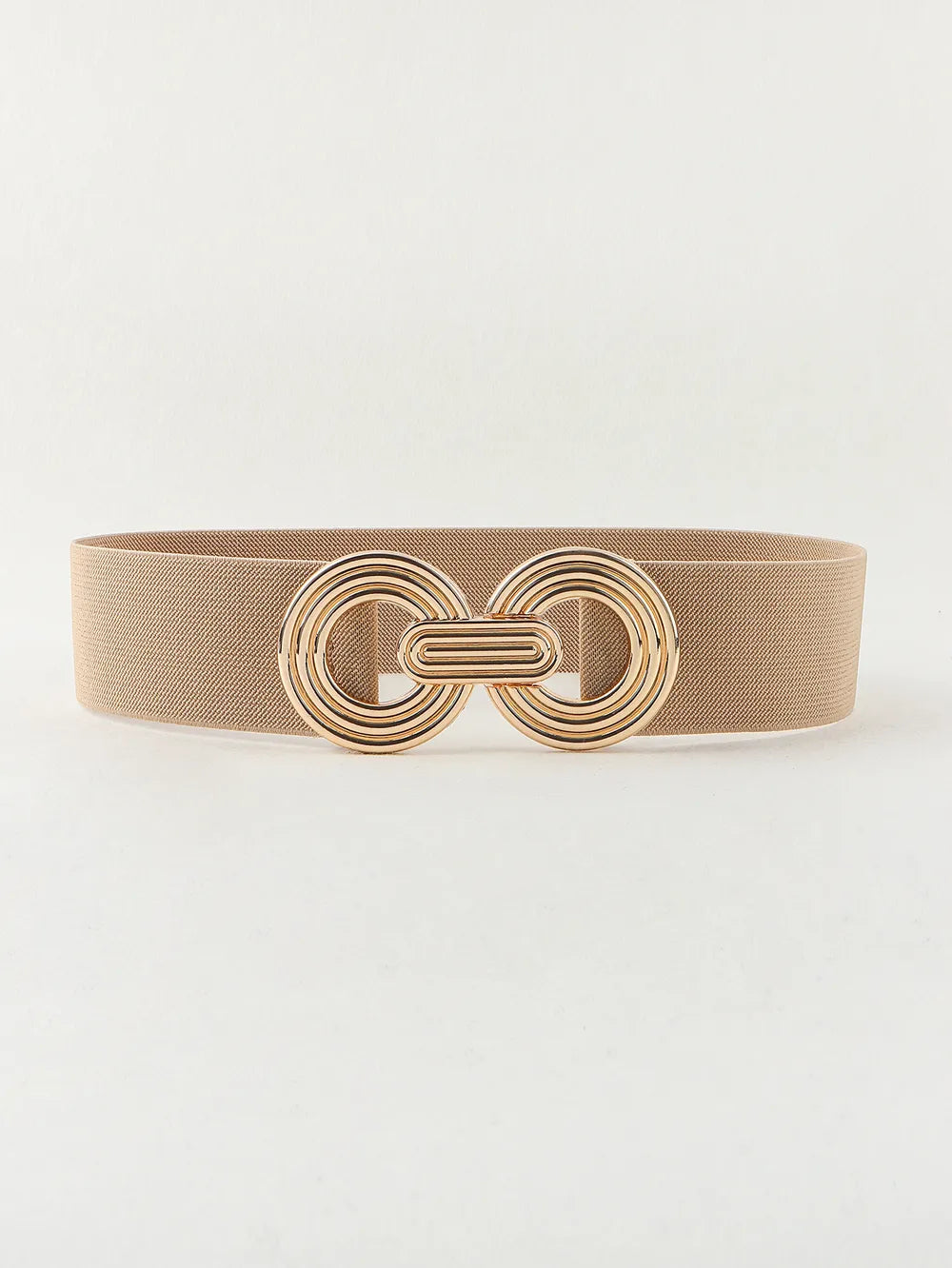 Geometric Buckle Elastic Wide Belt