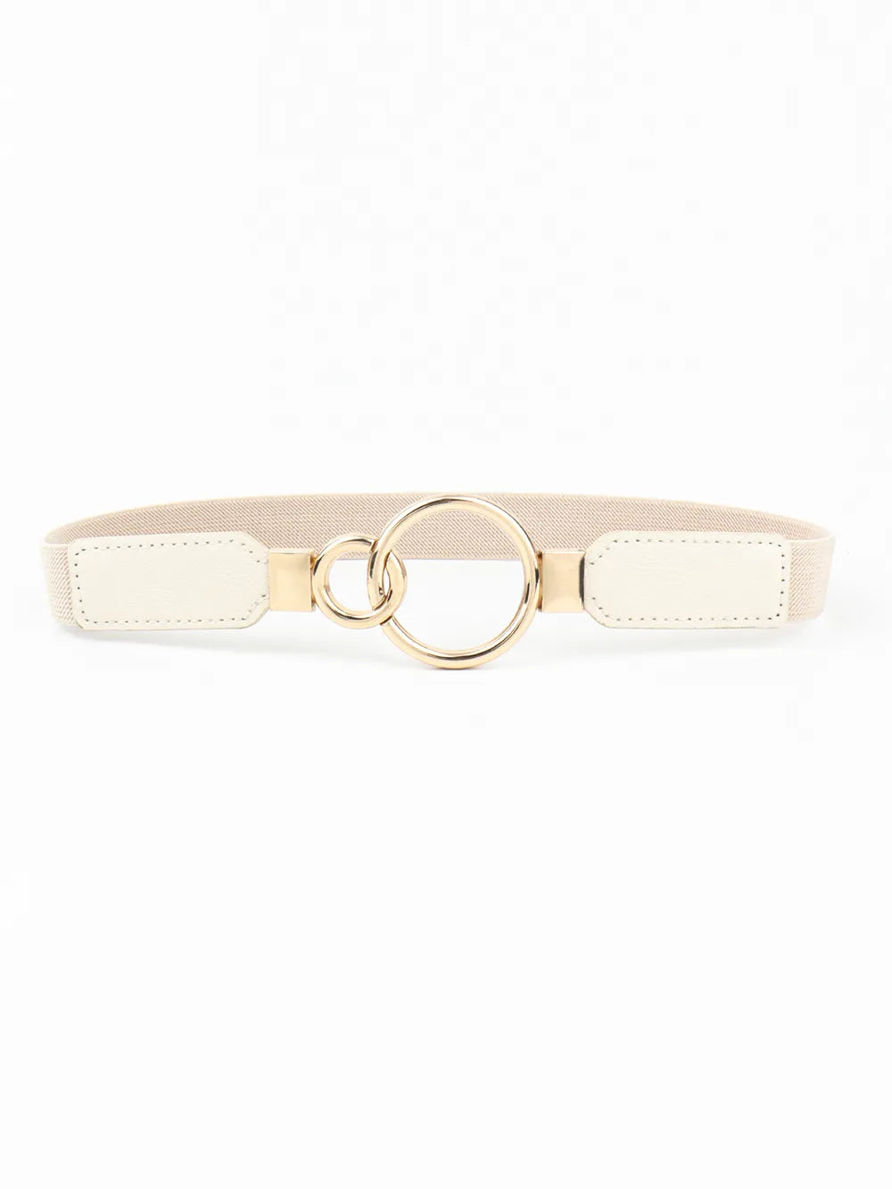 Double Ring Buckle Elastic PU Belt