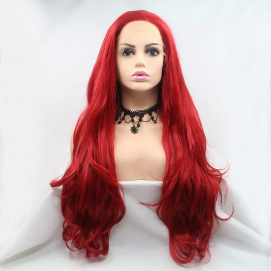 13*3" Lace Front Wigs Synthetic Long Wavy 24" 130% Density