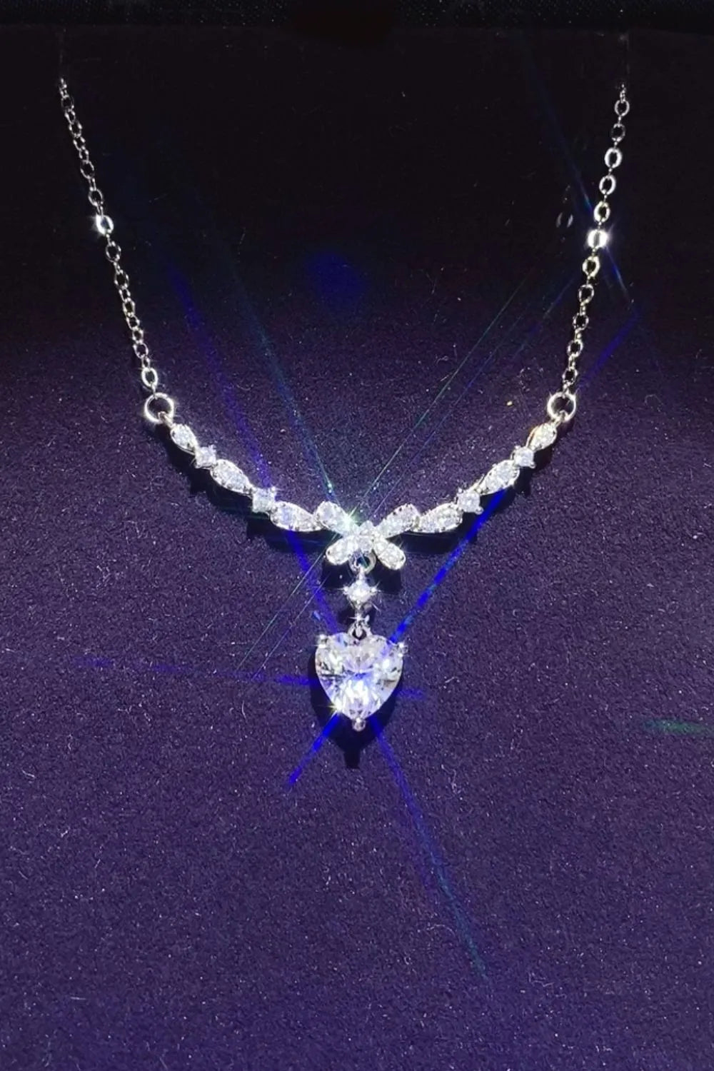 1 Carat 925 Sterling Silver Moissanite Necklace