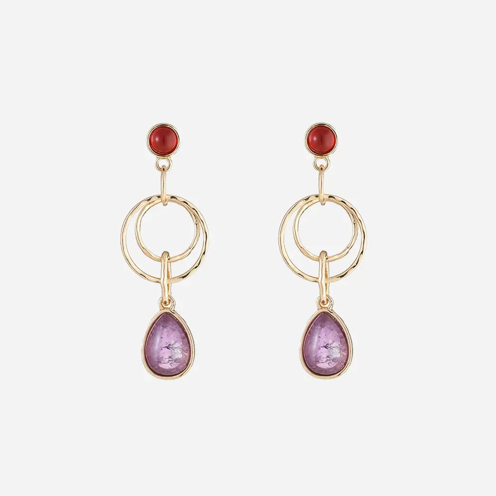 Teardrop Shape Alloy Dangle Earrings