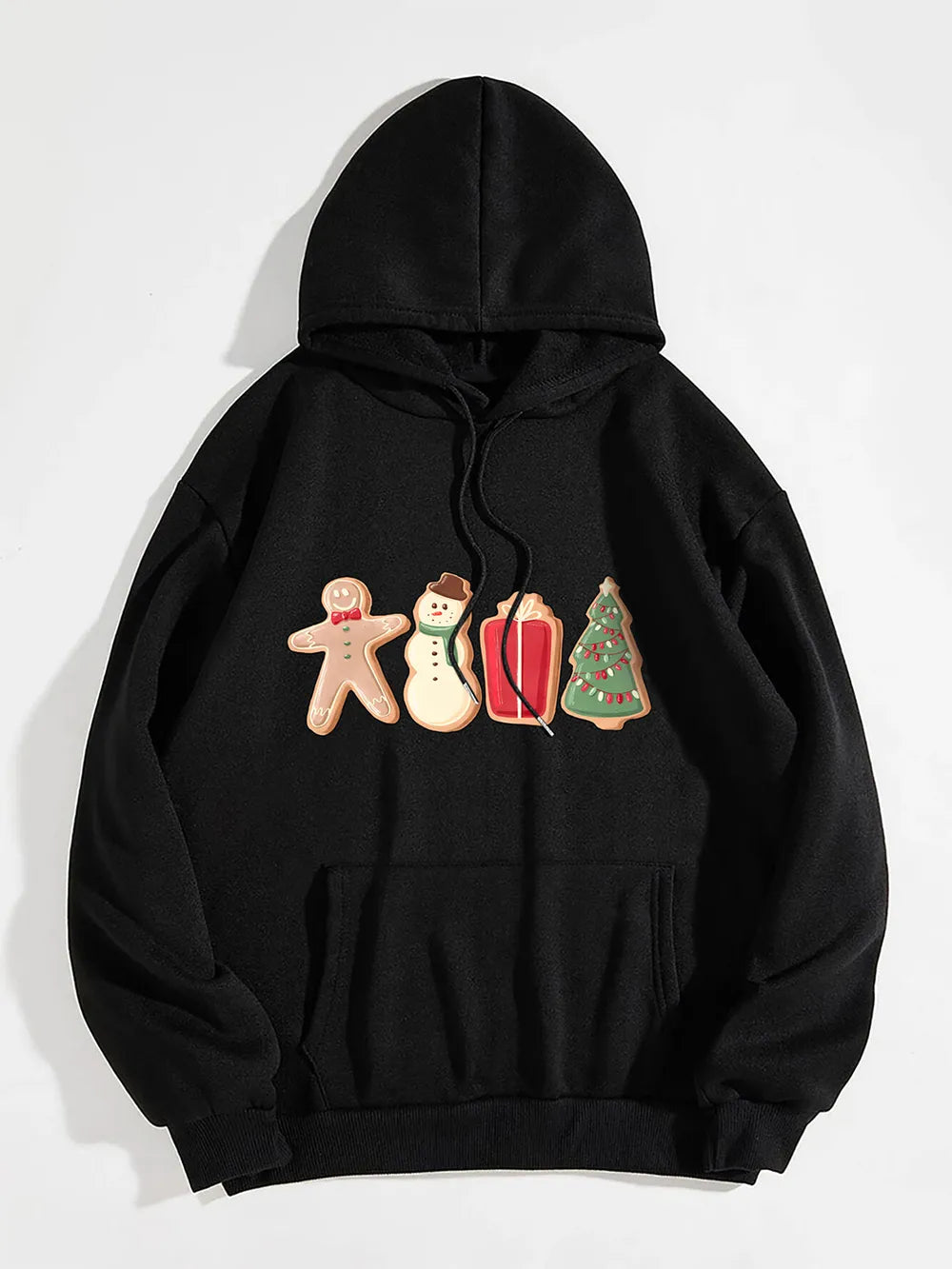 Graphic Drawstring Hoodie with Pocket