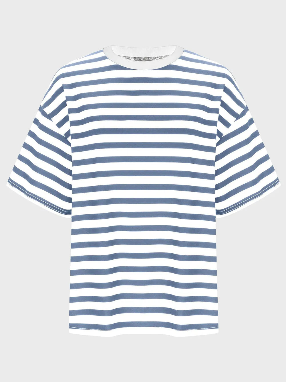 Striped Round Neck Half Sleeve T-Shirt