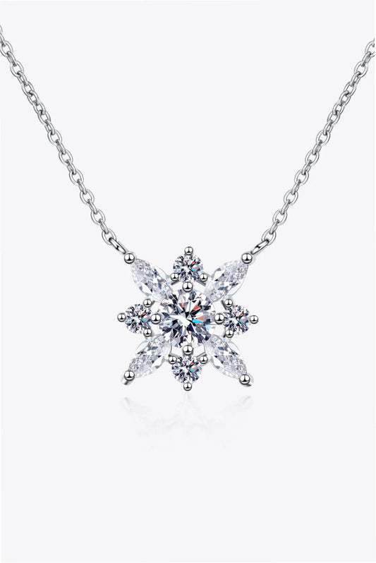 Moissanite Rhodium-Plated Necklace