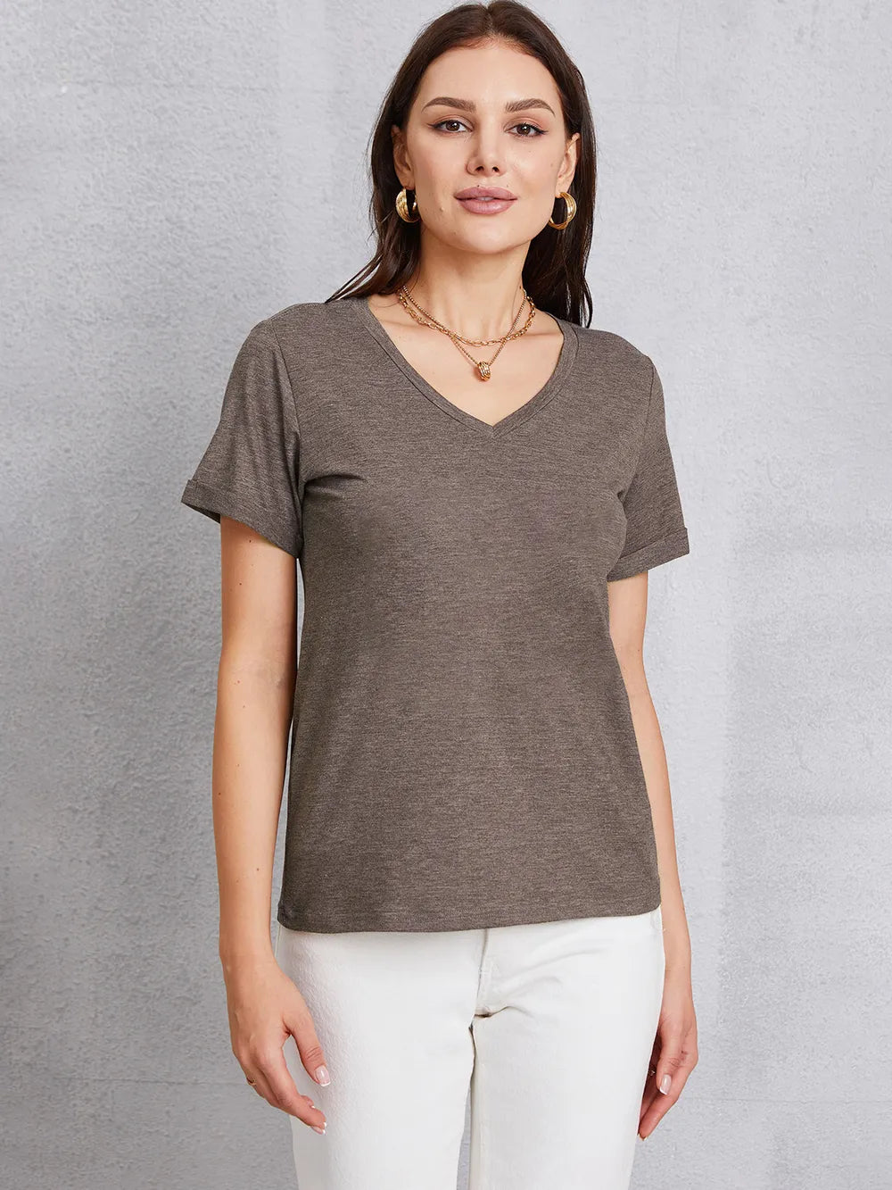 V-Neck Short Sleeve T-Shirt