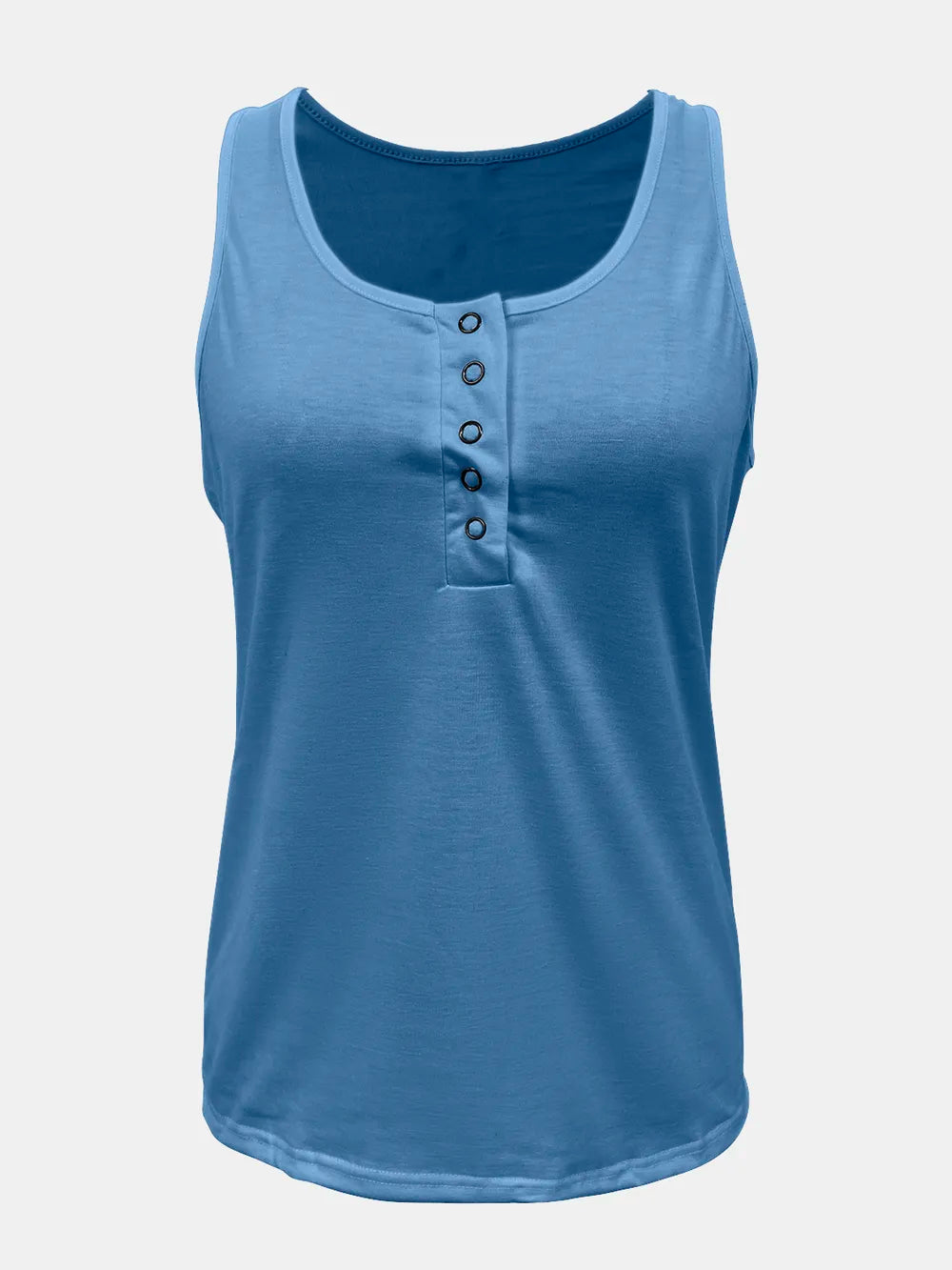 Full Size Quarter Snap Scoop Neck Tank