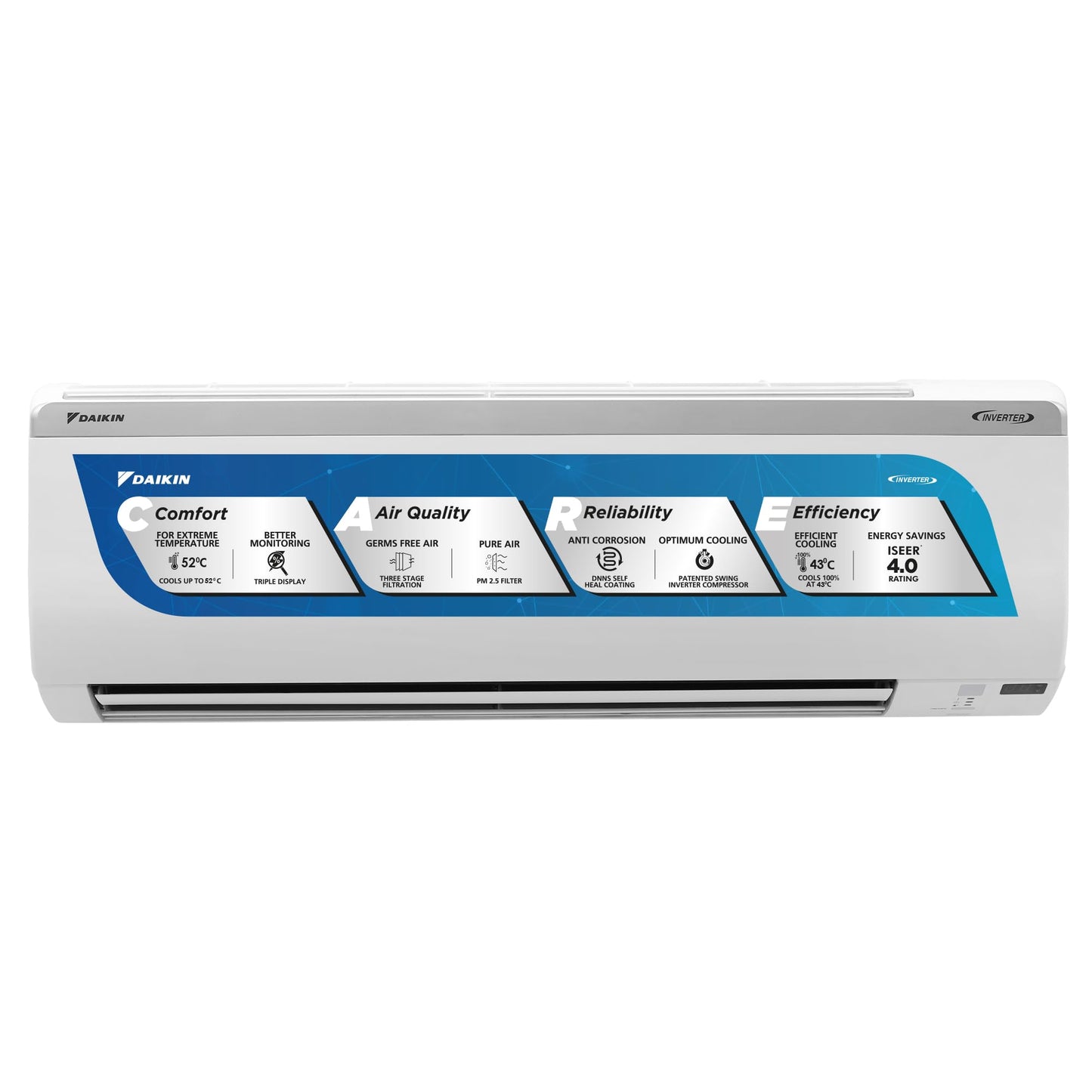 Daikin 1.5 Ton 3 Star Inverter Split AC (Copper, PM 2.5 Filter, FTKY50UV, White)