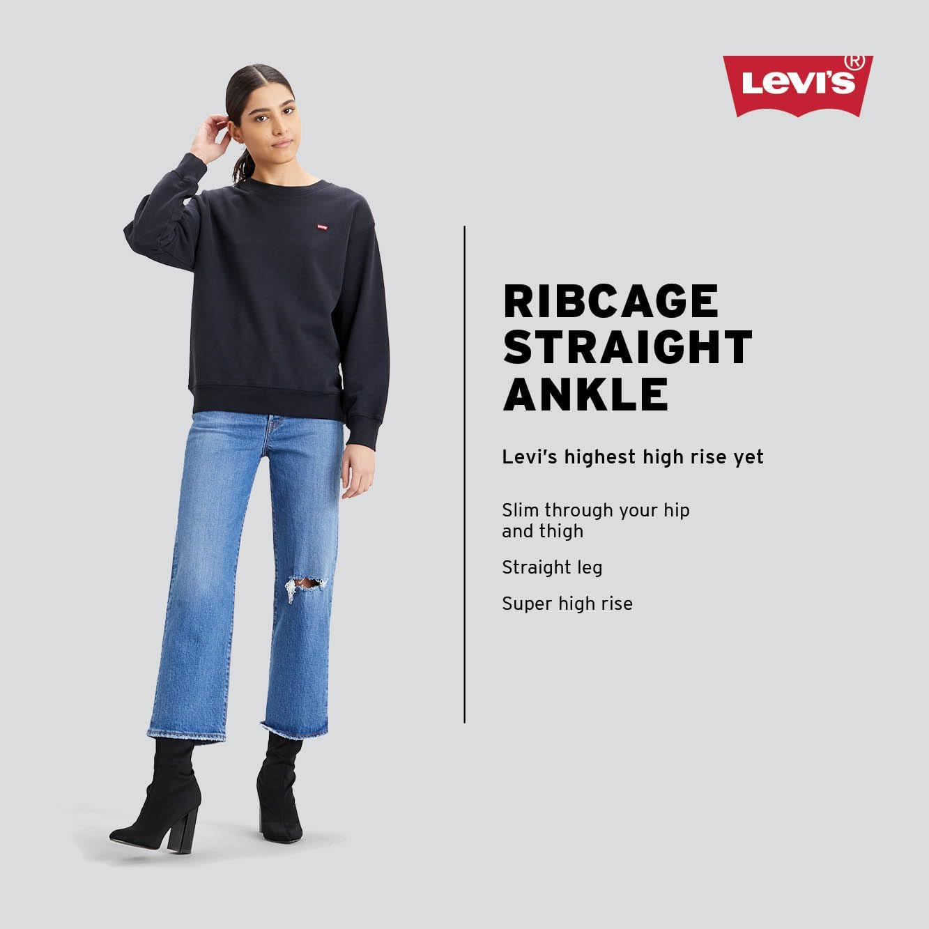 Levi's Women's Premium Ribcage Straight Ankle Jeans