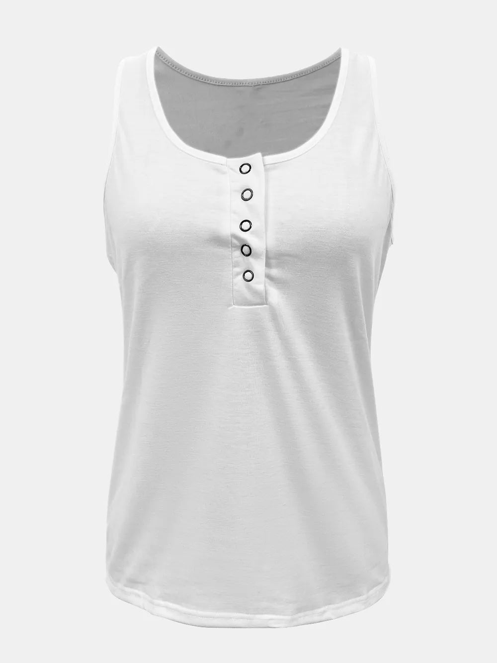 Full Size Quarter Snap Scoop Neck Tank