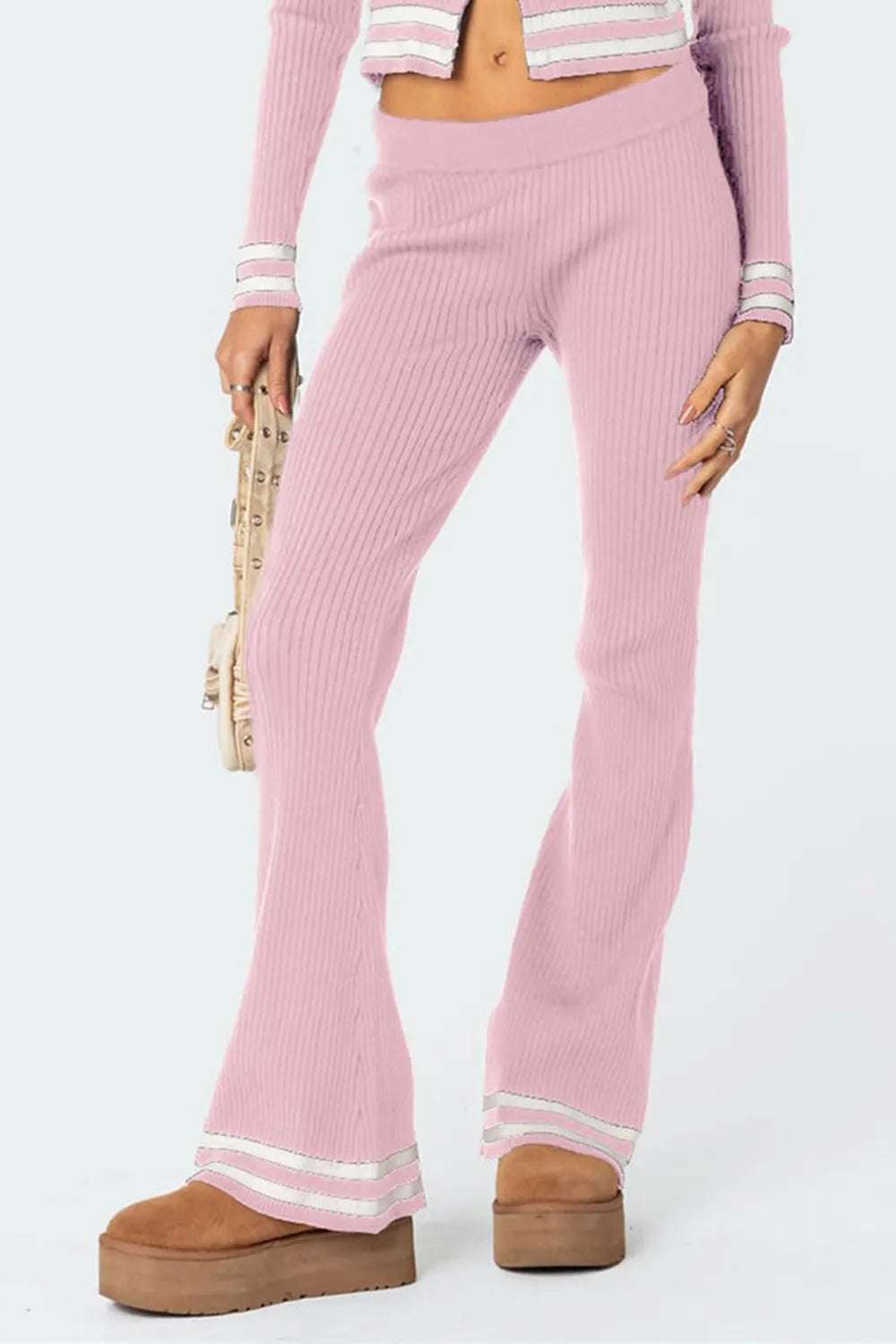 Zip Up Long Sleeve Top and Pants Set