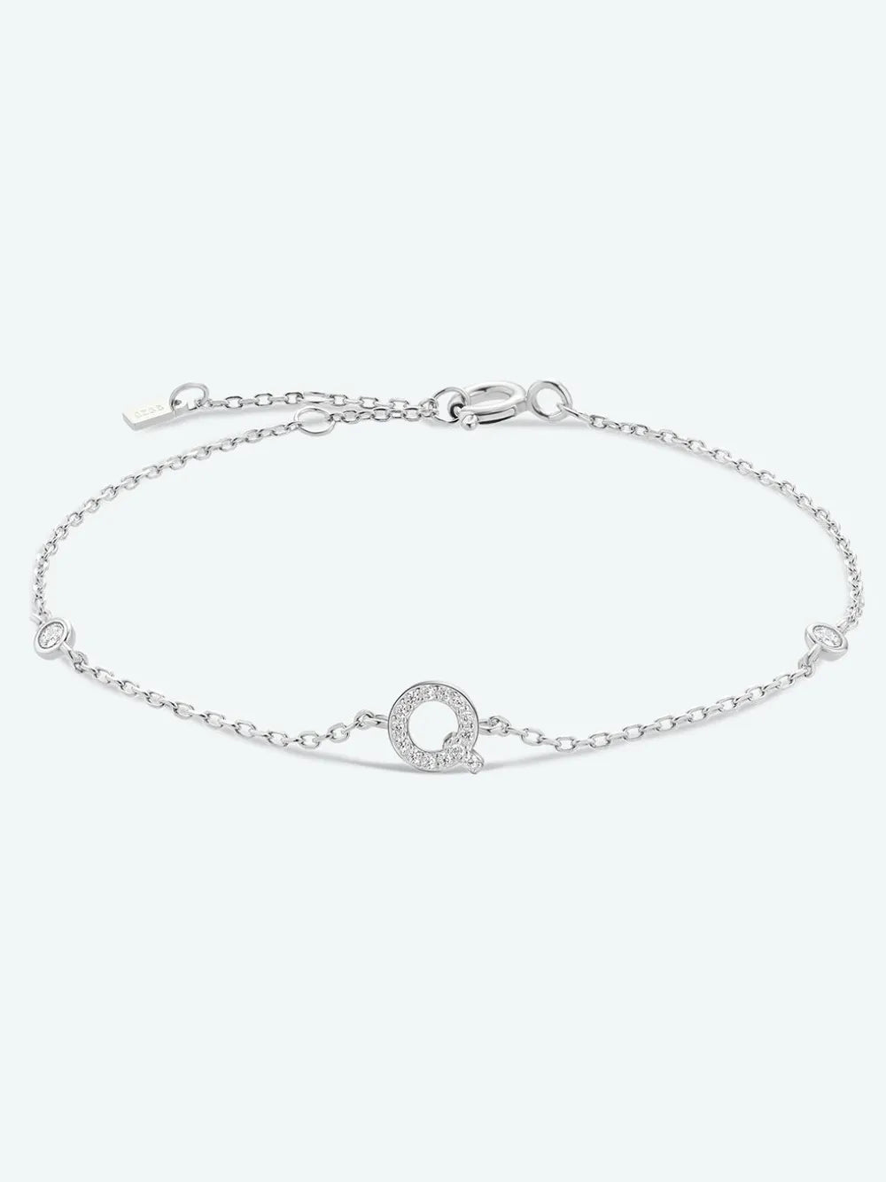 Q To U Zircon 925 Sterling Silver Bracelet